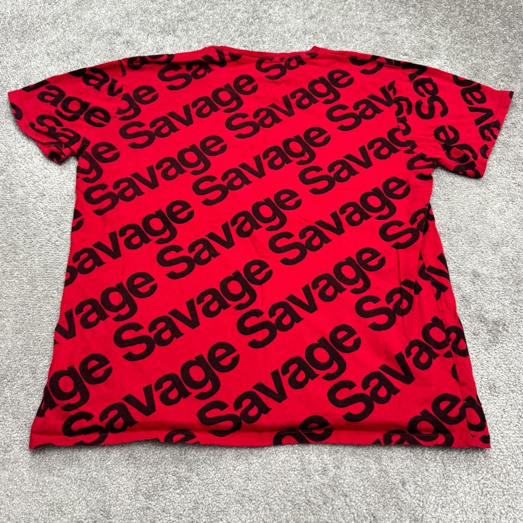 Gloverall Prime Threads T-Shirt Mens 2XL Red Savage Bear Graphic Tee Short Sleeve Crew Neck Streetwear Size US XXL / EU 58 / 5 - 2 Thumbnail