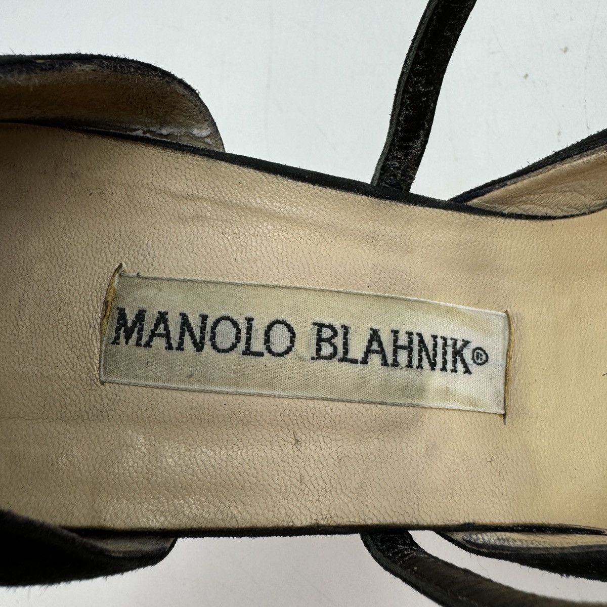Manolo Blahnik Manolo Blahnik Black Suede Heels Size US 11 / IT 41 - 4 Thumbnail