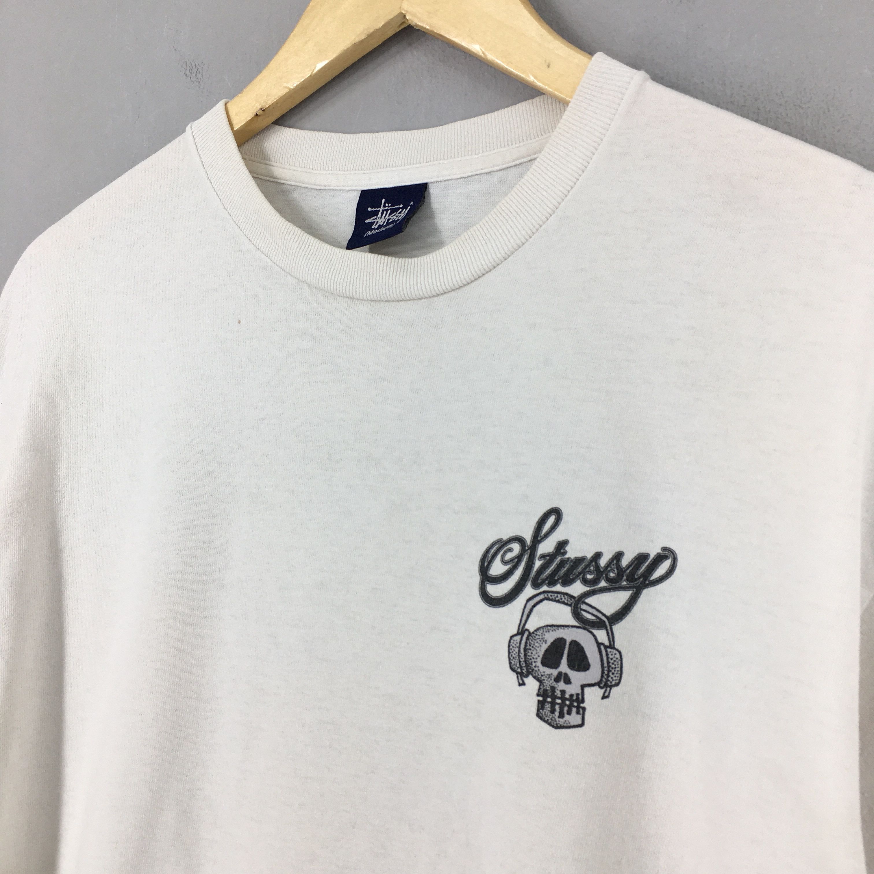 Stussy × Vintage Vintage 90s Stussy Usa Skater White T shirt Medium Size US M / EU 48-50 / 2 - 5 Thumbnail
