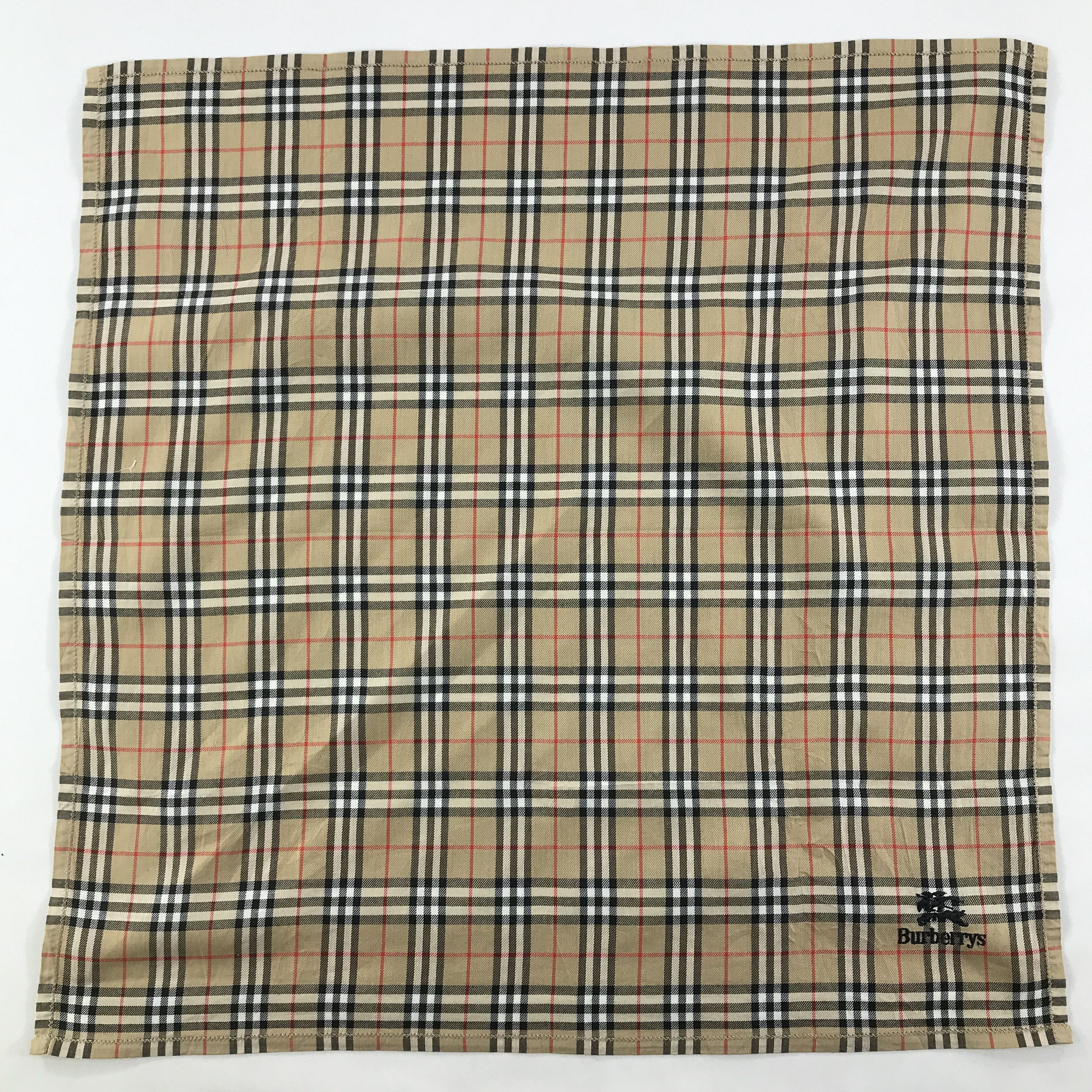 Burberry × Vintage Burberry Bandana / Handkerchief / Neckerchief - S1392 Size ONE SIZE - 1 Thumbnail
