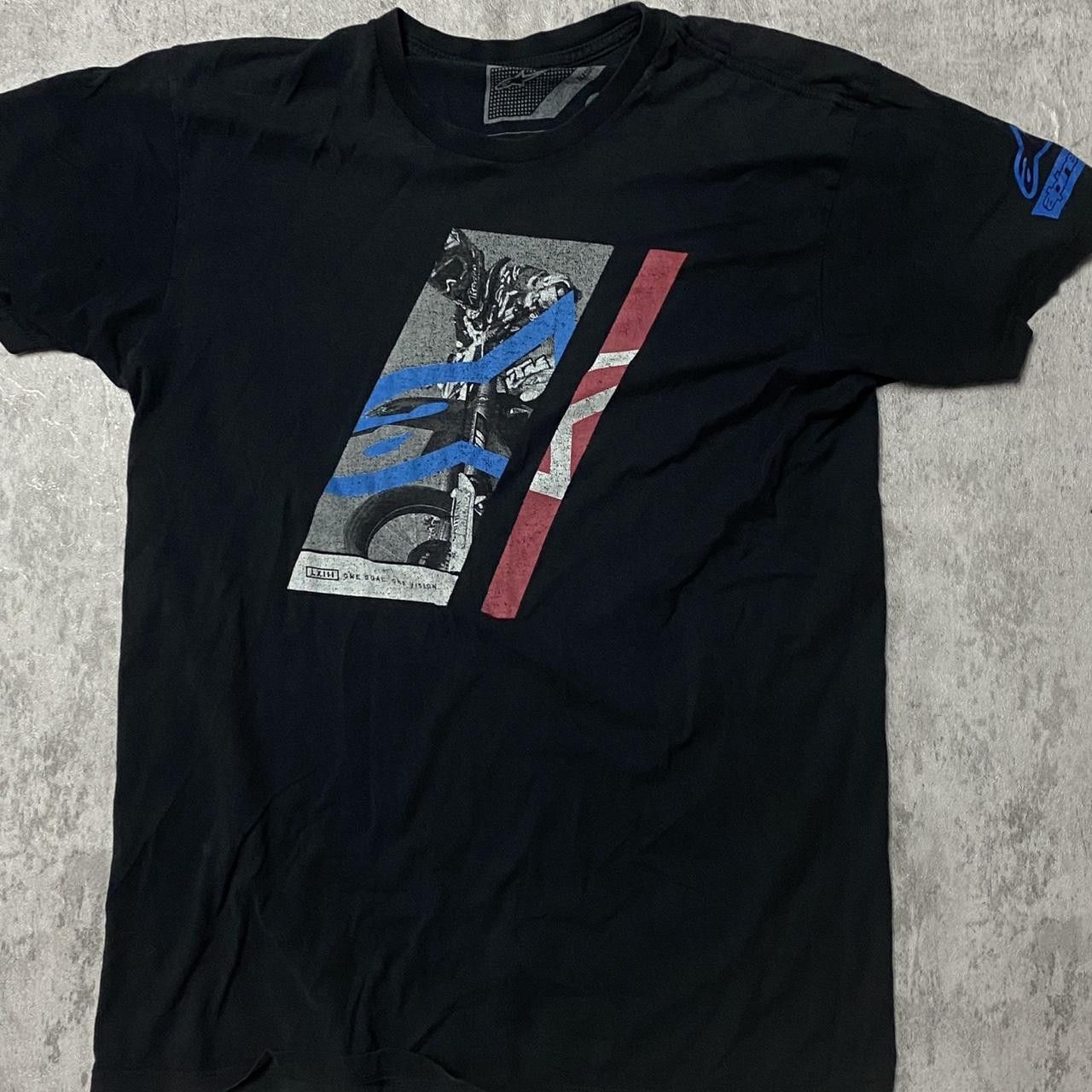 Other Black and blue graphic tee #motocross Size US L / EU 52-54 / 3 - 1 Thumbnail