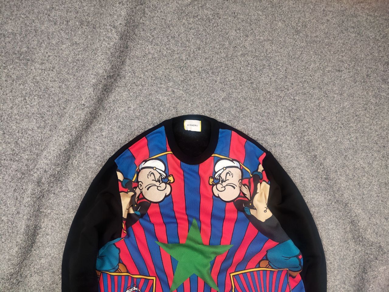 Iceberg Iceberg Popeye Stripe Art Sweatshirt Pullover Vintage Style Size US XL / EU 56 / 4 - 4 Thumbnail