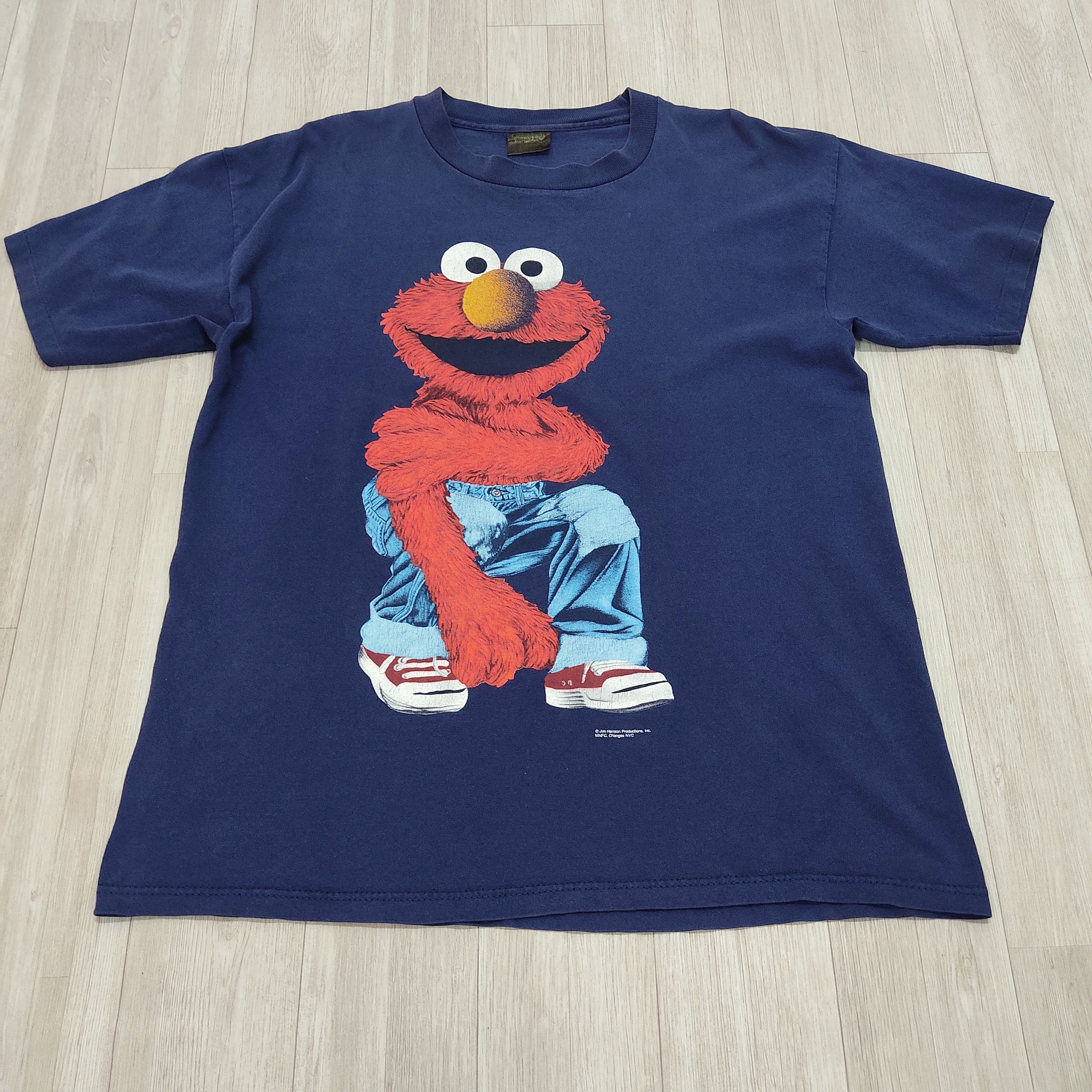 Cartoon Network Vintage Elmo Sesame Street Big Print Changes Tag T-shirt Size US L / EU 52-54 / 3 - 4 Thumbnail