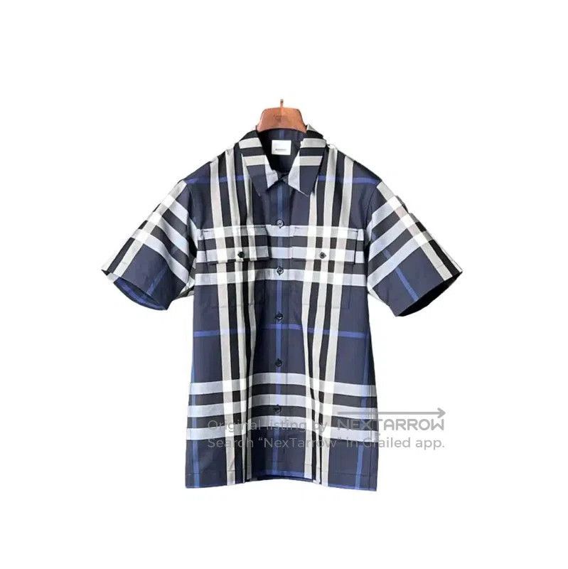 Burberry Burberry Short Sleeve Blue Checkered Shirt. Size US XS / EU 42 / 0 - 1 Thumbnail
