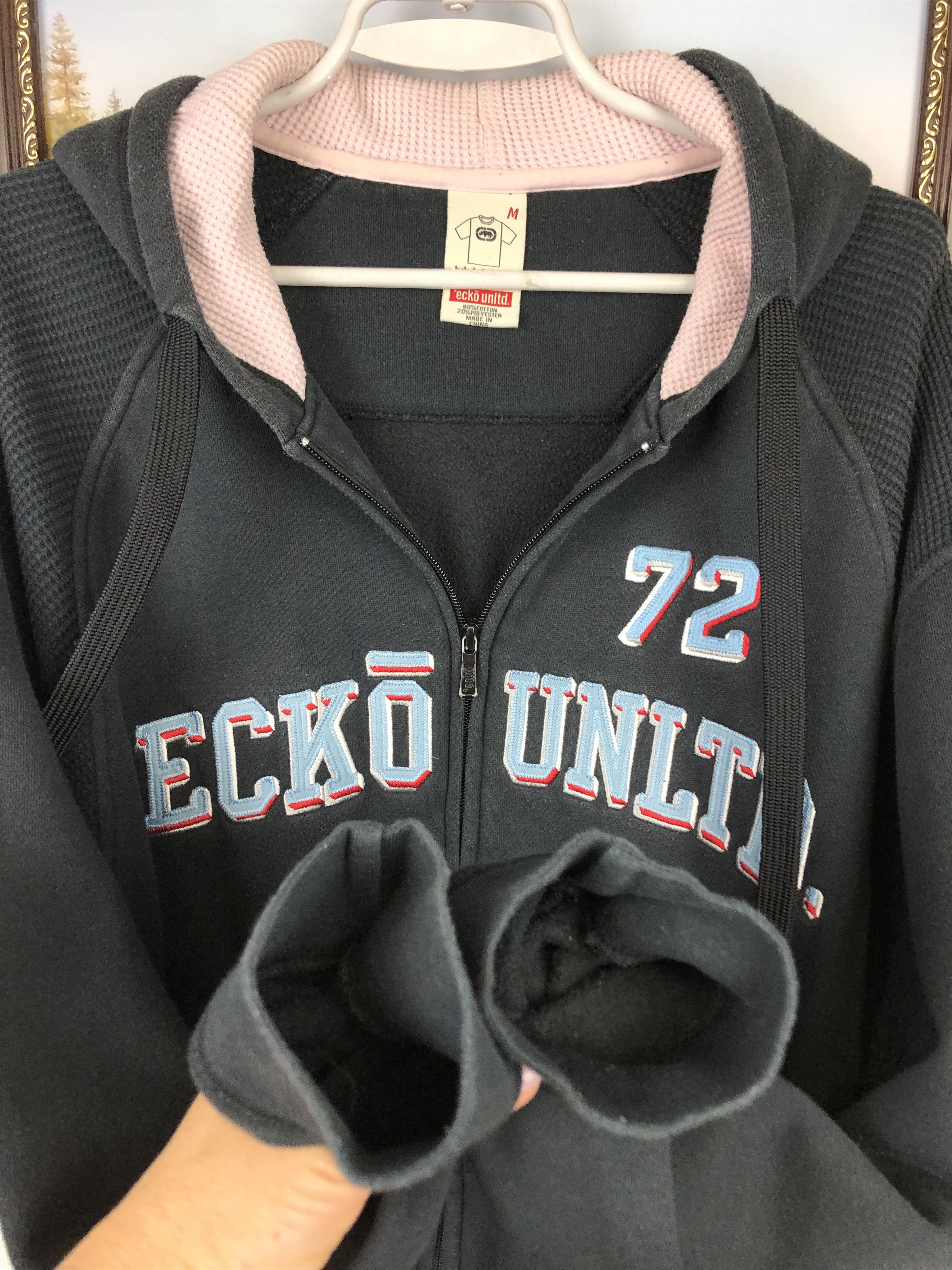 Ecko Unltd. × Rare Panther × Vintage Vintage ECKO Unltd Zip Up Hoodie Sweatshirt Black Jacket Size US M / EU 48-50 / 2 - 8 Thumbnail