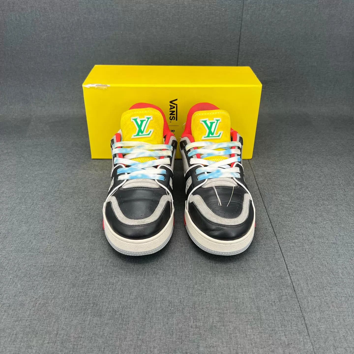 Louis Vuitton LV Trainer Yellow Red UK7.5 Boxed, Good Size US 8.5 / EU 41-42 - 4 Thumbnail