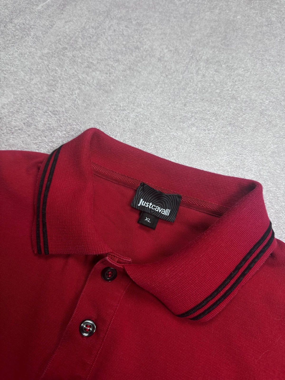 Roberto Cavalli Roberto Cavalli Tiger Polo Shirt XL Red Mens Size US L / EU 52-54 / 3 - 4 Thumbnail