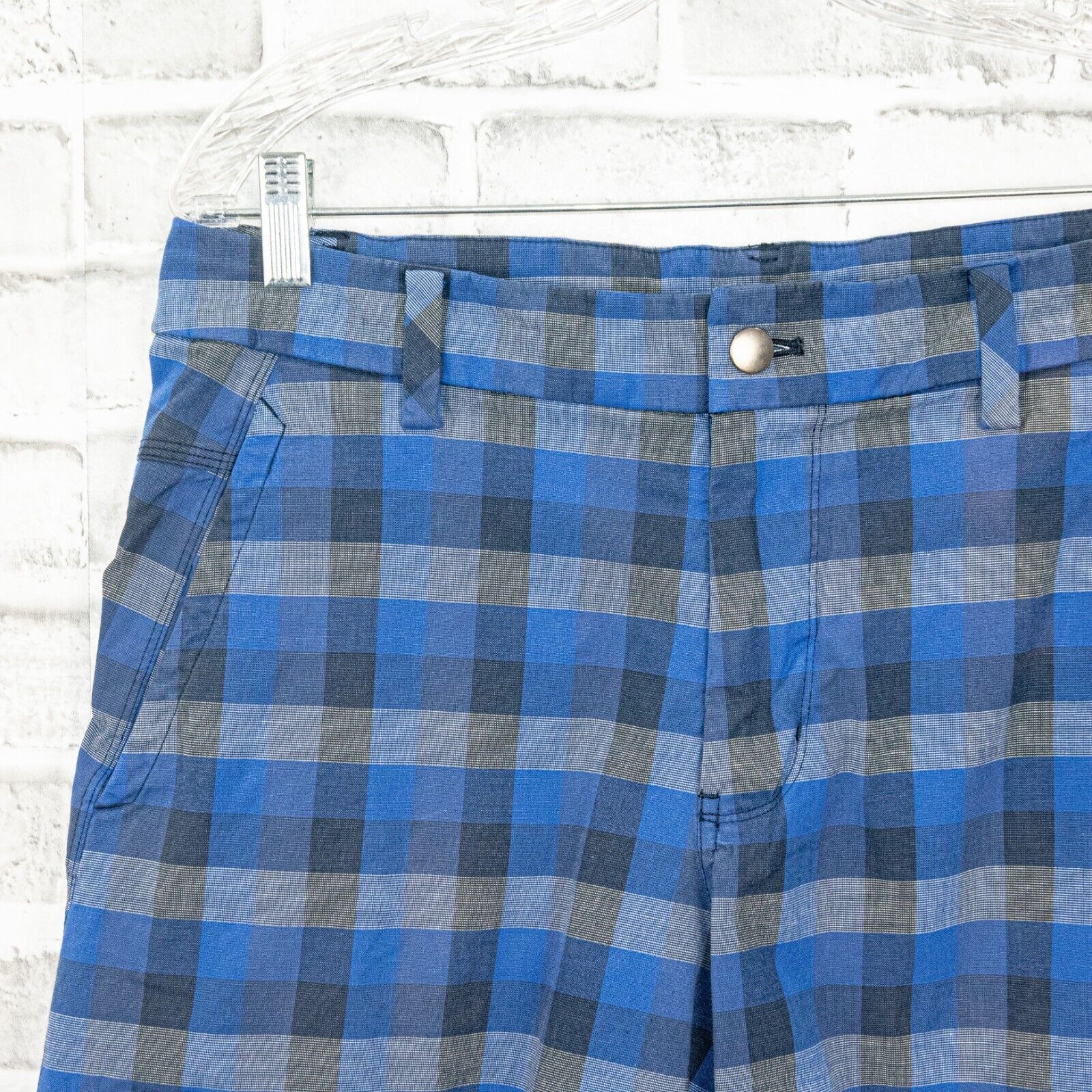 Lululemon Lululemon Men's Blue gray Checker Chino Shorts Size 34 Size US 34 / EU 50 - 3 Thumbnail