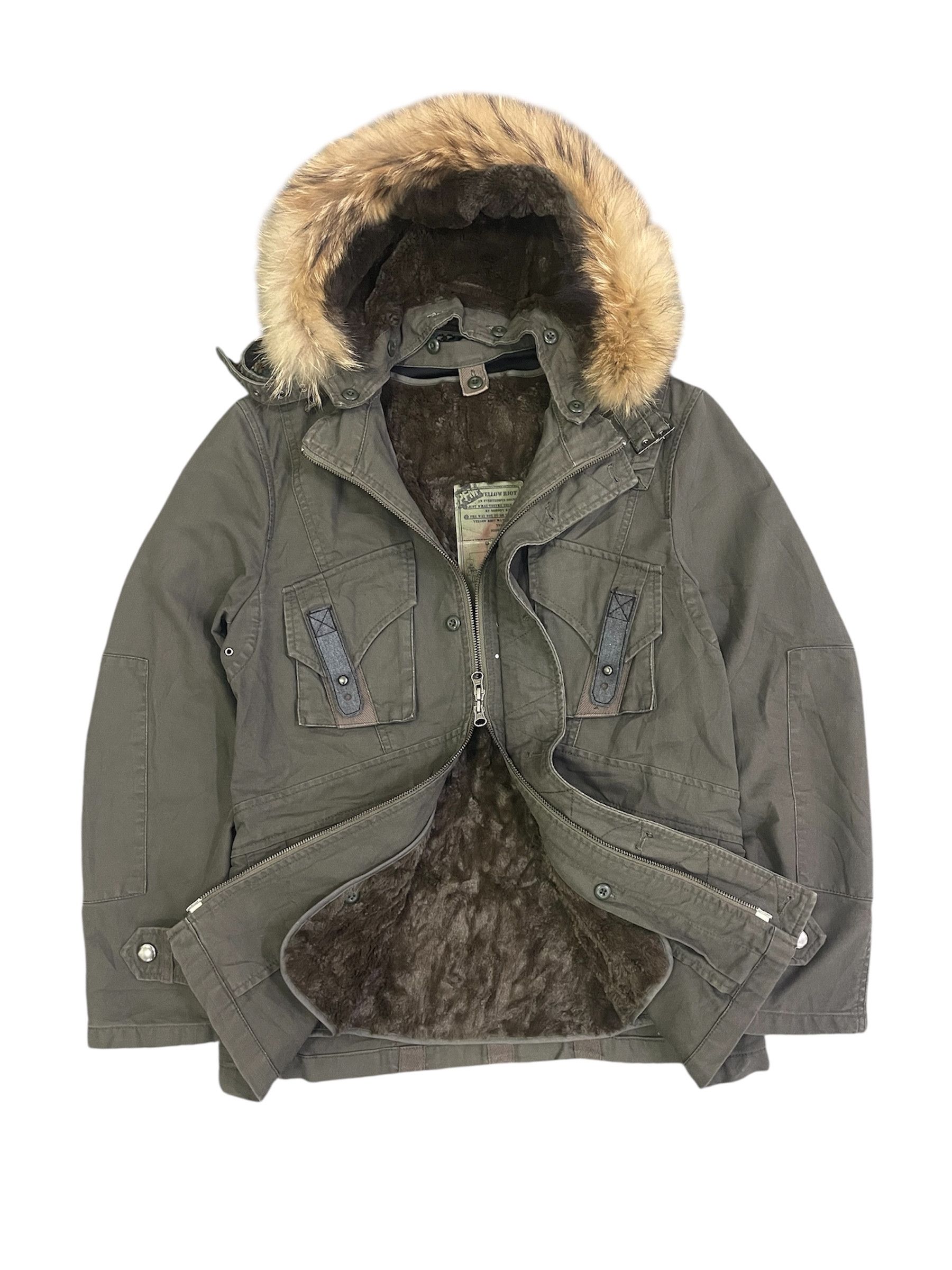 PPFM PPFM Fur Hood Military Parka Jacket Olive Green Size M Coat Size US M / EU 48-50 / 2 - 1 Thumbnail