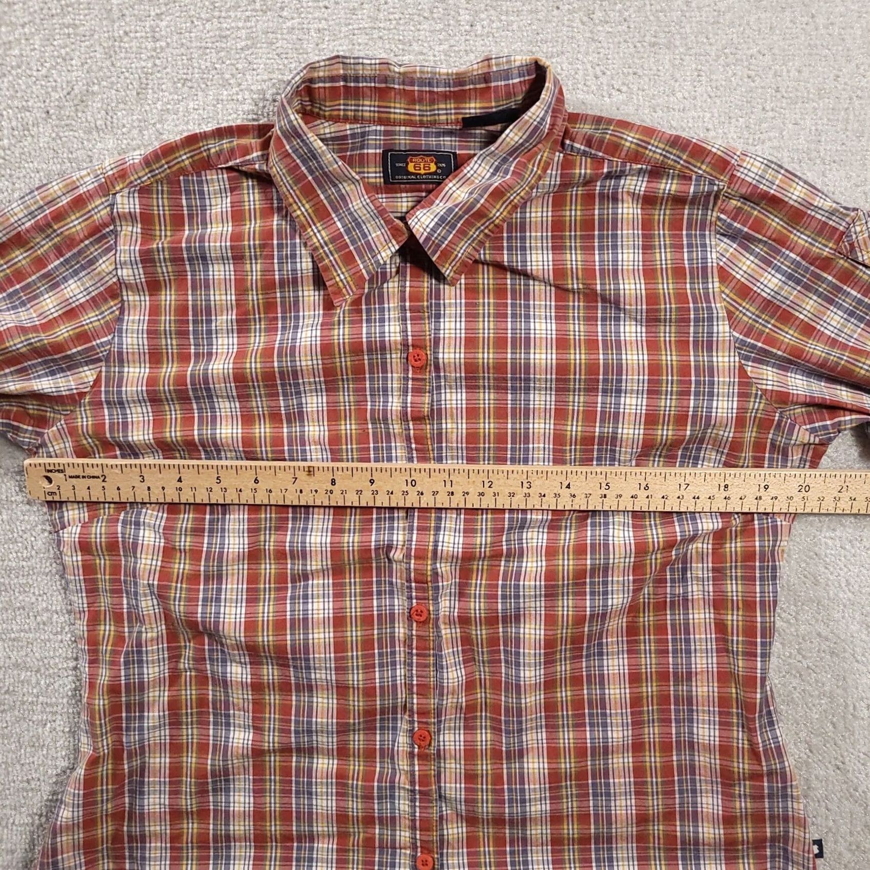 Route 66 Route 66 Western Shirt Women's Large Short Sleeve Button-Up Plaid Western Shirt Size L / US 10 / IT 46 - 4 Thumbnail