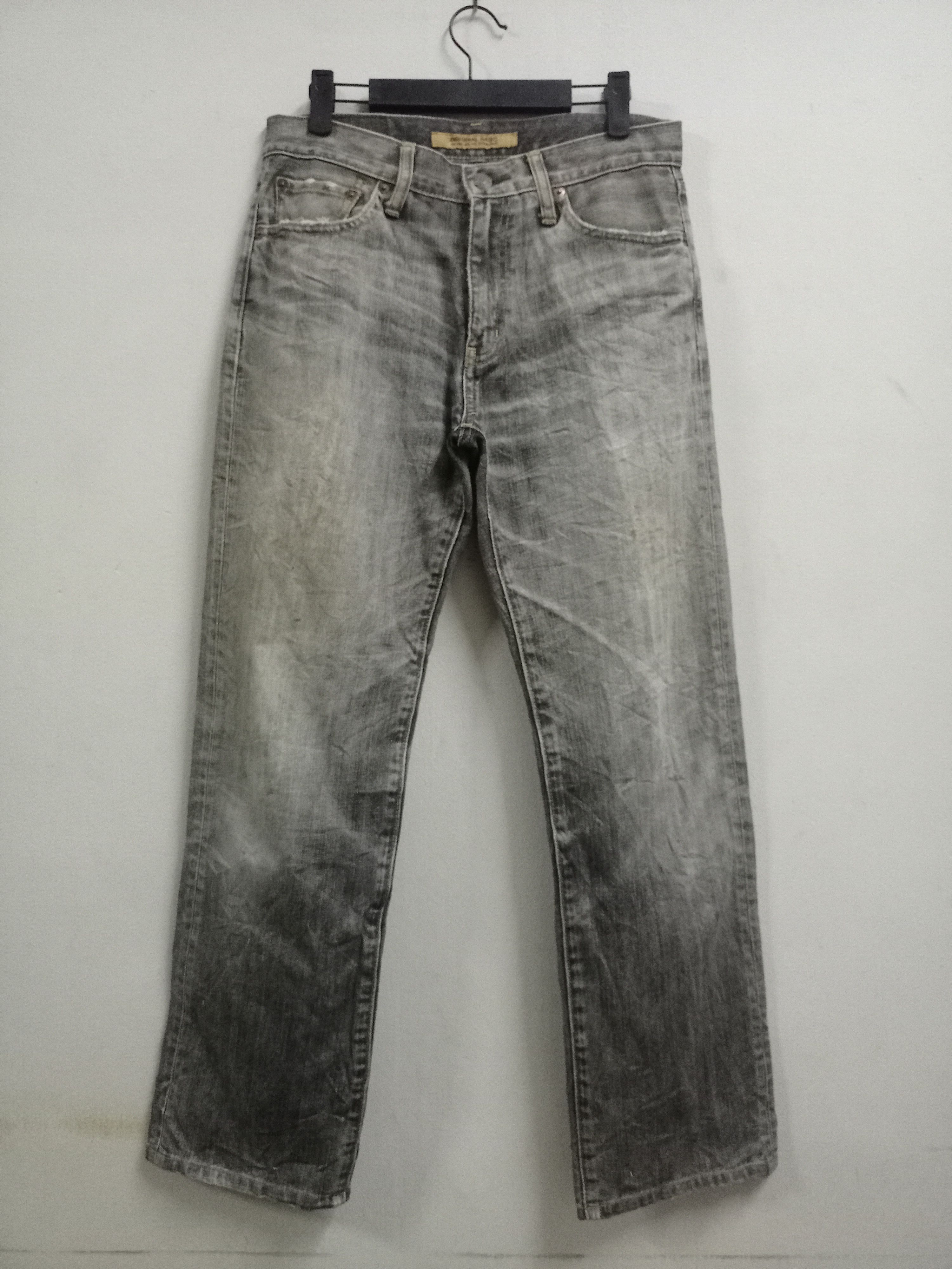 Japanese Brand × Uniqlo S002 Vintage Japanese Uniqlo Grey Loose Jeans 30x28 Size US 30 / EU 46 - 13 Thumbnail