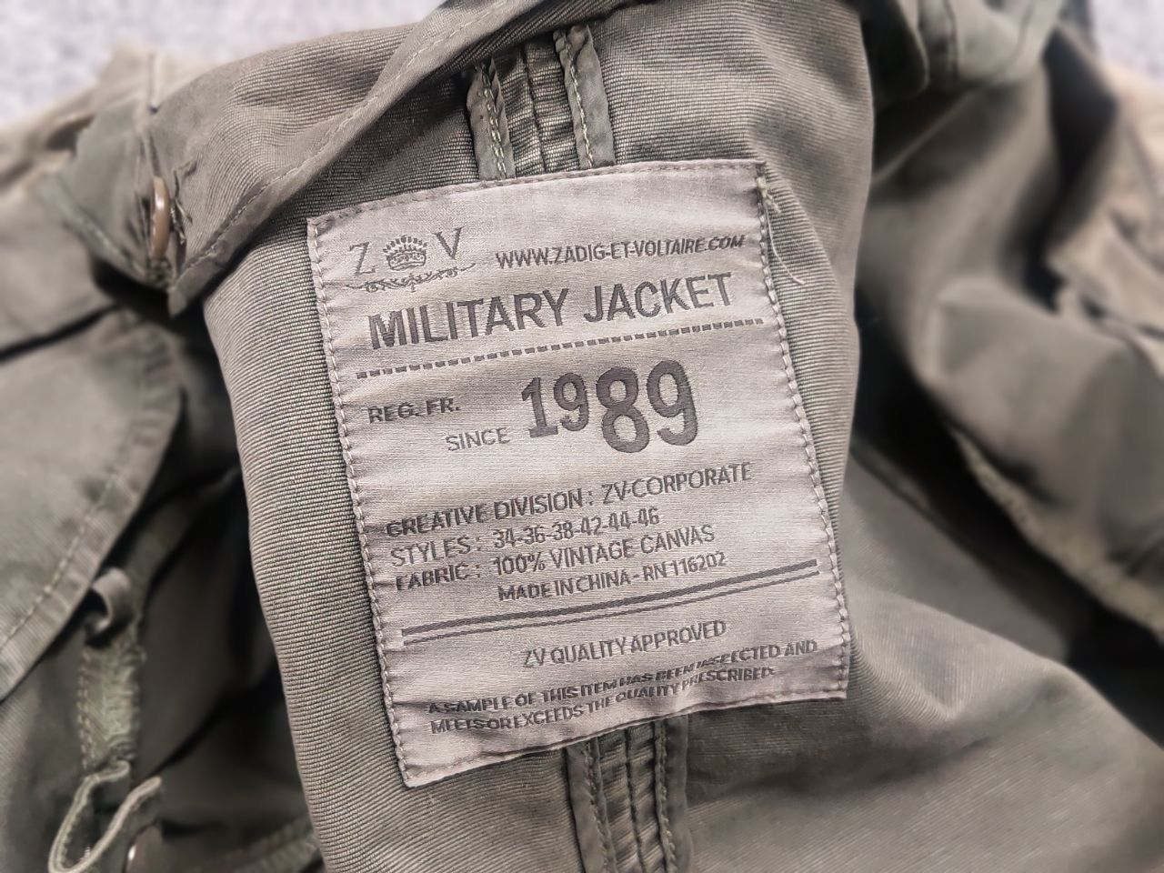 Zadig & Voltaire Zadig & Voltaire Design Caban Military Jacket Vintage Canvas Size US S / EU 44-46 / 1 - 15 Thumbnail