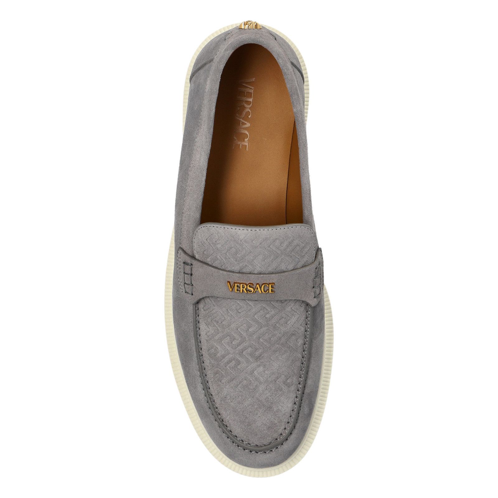 Versace VERSACE Gray Suede Loafers New And Authentic (Men's size:US Size US 7 / EU 40 - 4 Thumbnail