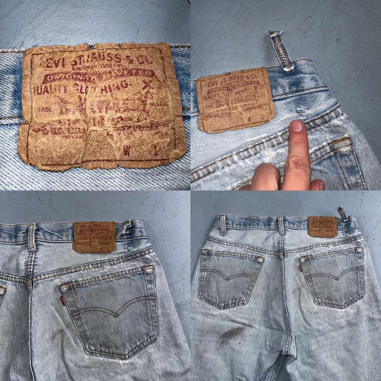 Levi's VINTAGE Levi's 501 Jeans Straight 34x36 Blue Light Wash 80s USA Mens Size US 34 / EU 50 - 10 Thumbnail