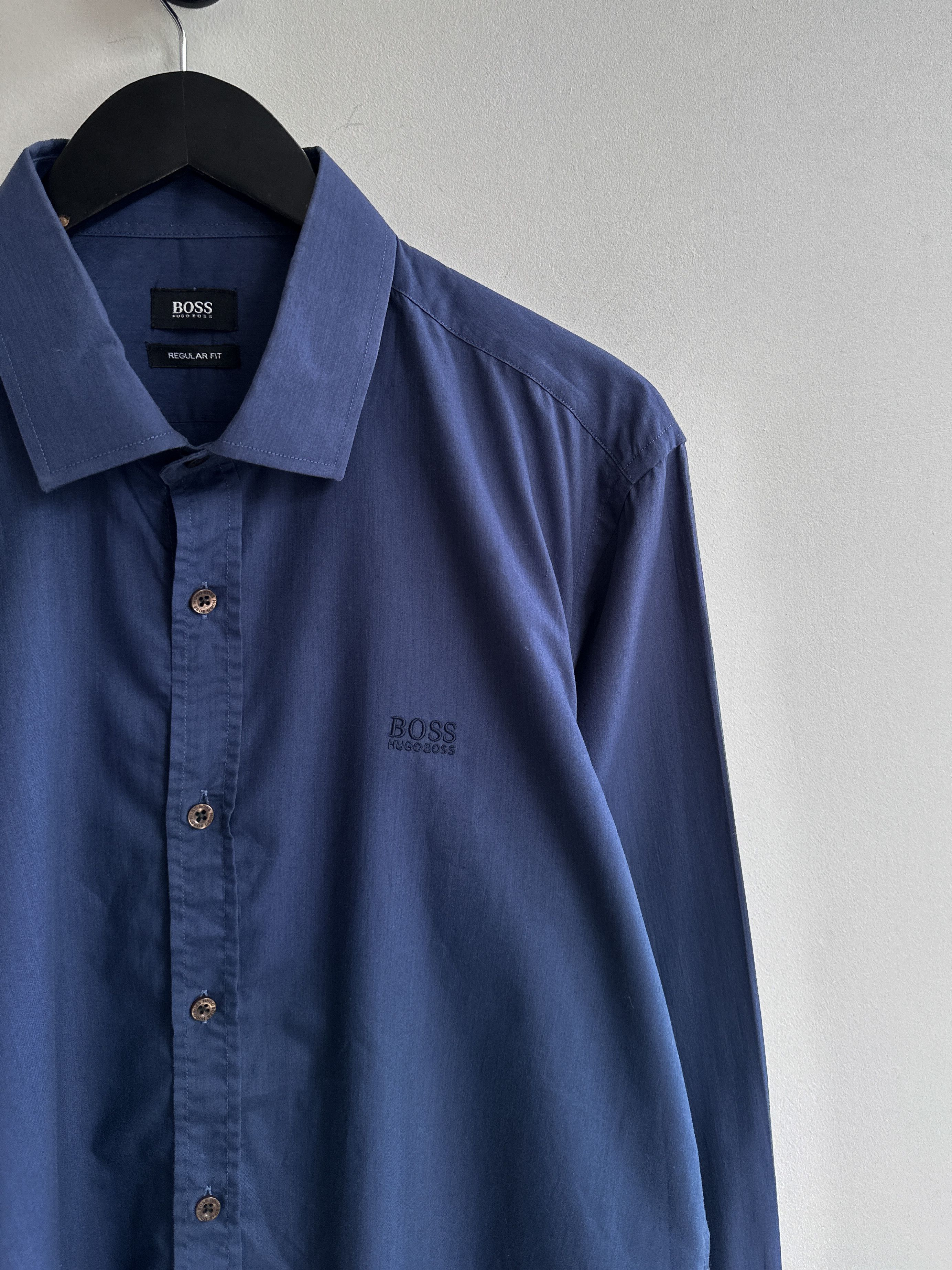 Hugo Boss Hugo Boss Blue Shirt Button Up Size US XL / EU 56 / 4 - 3 Thumbnail