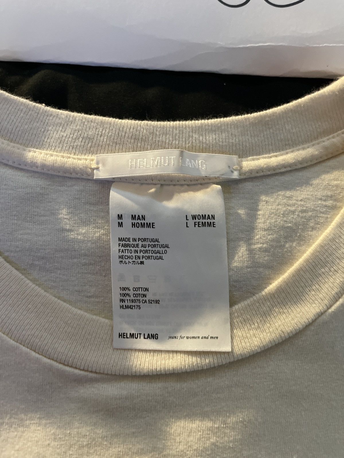 Helmut Lang Helmut Lang Cream Embroidery T Shirt Size US M / EU 48-50 / 2 - 3 Thumbnail