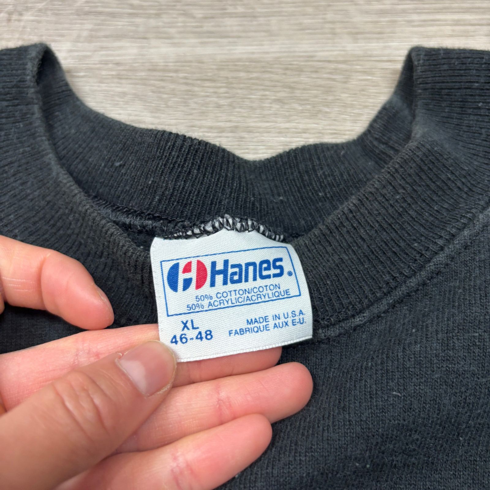 Hanes × Vintage Vintage 90s Wolf Howling Nature Crew Sweatshirt Men's XL Size US XL / EU 56 / 4 - 4 Thumbnail