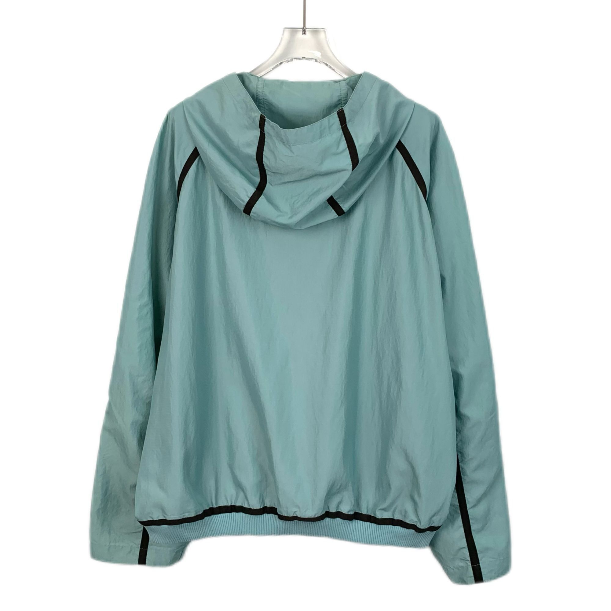 Hermes Hermès Light Blue Hooded Jacket With Black Geometric Lines & Size US M / EU 48-50 / 2 - 8 Thumbnail