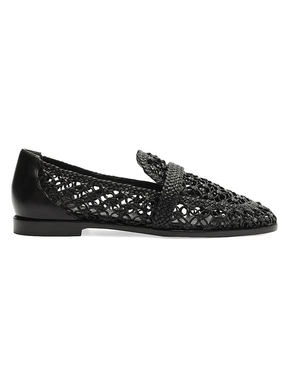 Alexandre Birman os11x1225 Jane Tresse Woven Leather Loafers in Black Size US 7 / IT 37 - 1 Thumbnail