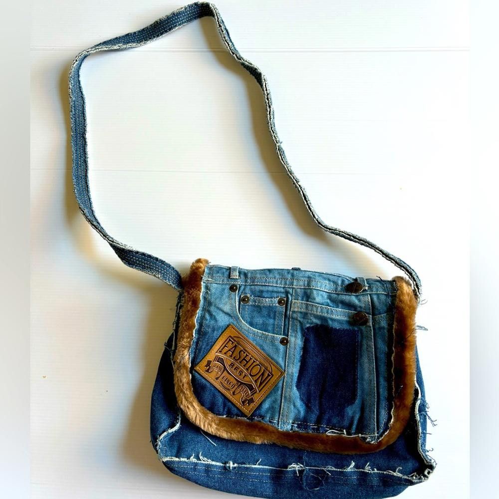 Designer Denim Boho Crossbody Bag Size ONE SIZE - 1 Thumbnail