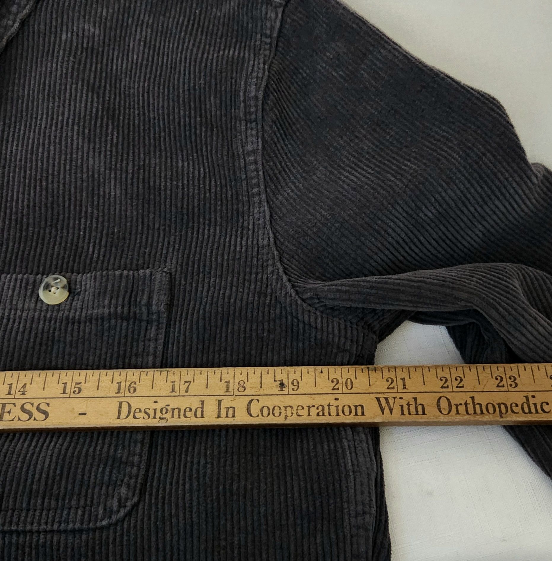 Marine Layer MARINE LAYER Broken In Corduroy Overshirt Faded Black Small Size US S / EU 44-46 / 1 - 8 Thumbnail