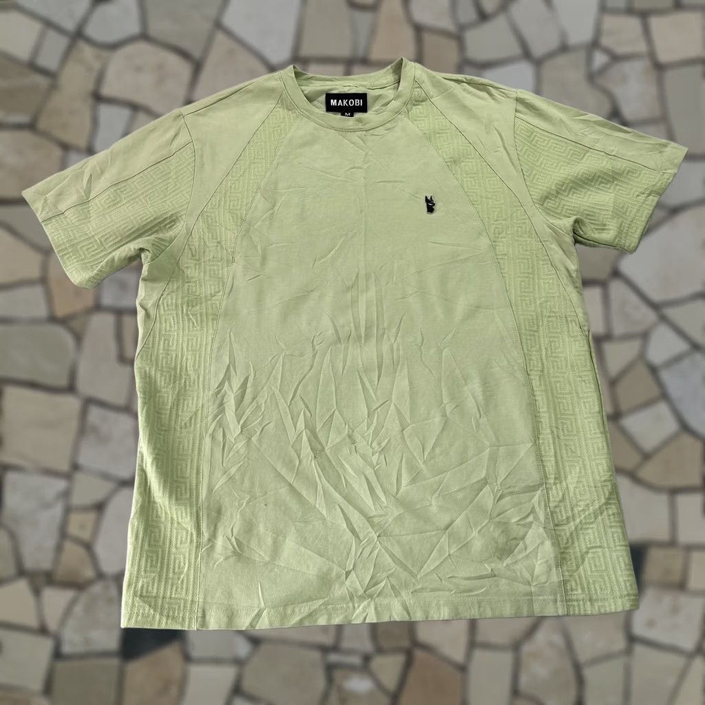 Logo 7 Makobi Shirt Mens Medium Green M346 Embossed Pattern Stretch Tee Black Dog Logo Shirt Size US M / EU 48-50 / 2 - 1 Thumbnail