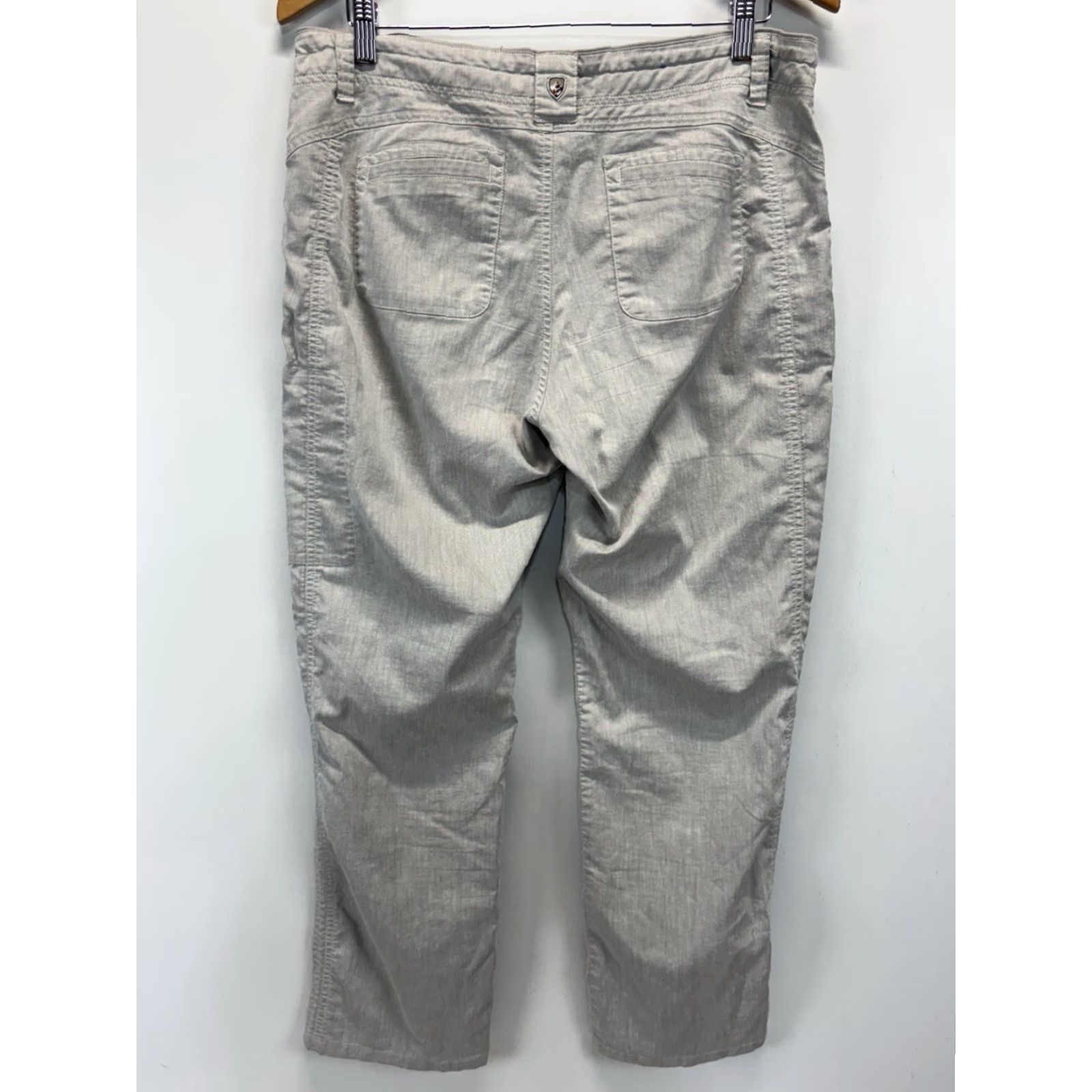 Vintage KUHL Cabo Pants 12P Short Women’s Lightweight Linen Blend Hiking Ash Grey Casual Size 34" / US 12 / IT 48 - 3 Thumbnail