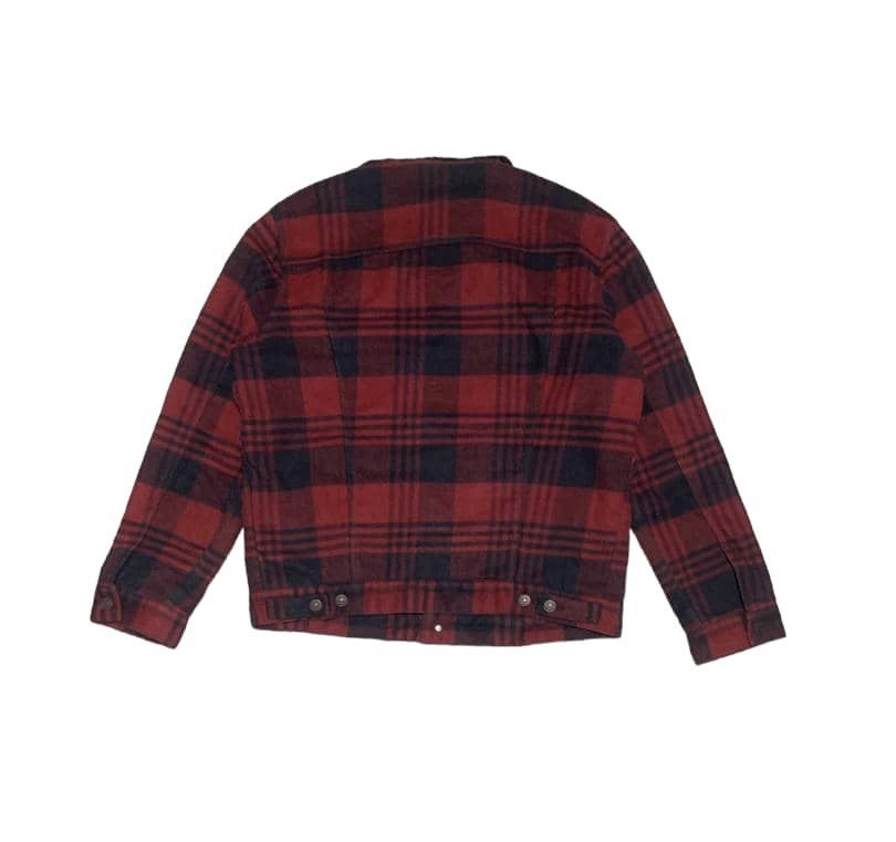 Levi's Levi’s Plaid Wool Trucker Jacket Size US L / EU 52-54 / 3 - 3 Thumbnail