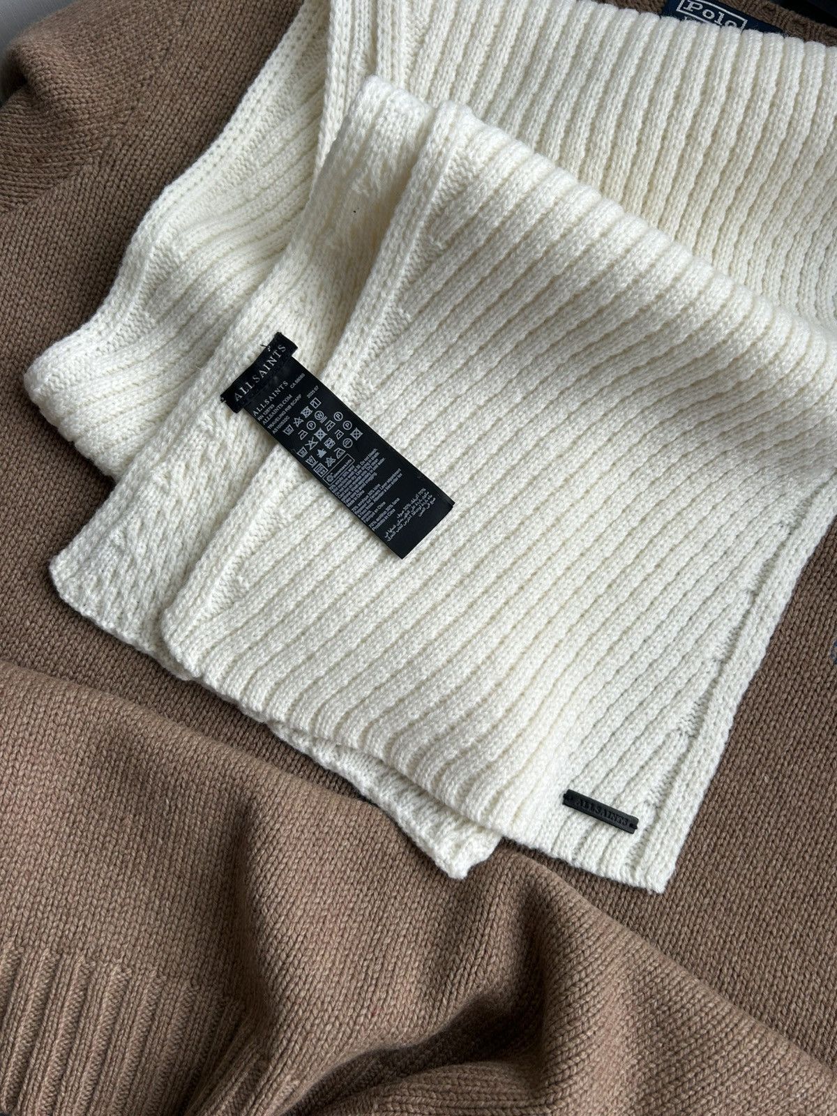 Allsaints Vintage scarf Allsaints white knitted Size ONE SIZE - 4 Thumbnail