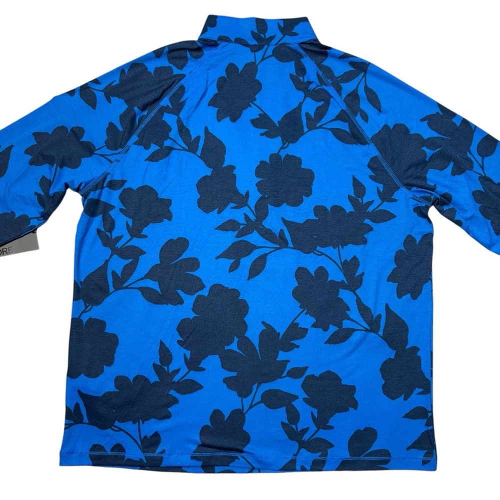 G/FORE NWT New $155 G/FORE Tonal Floral Luxe Quarter Zip Golf Blue Size US L / EU 52-54 / 3 - 4 Thumbnail