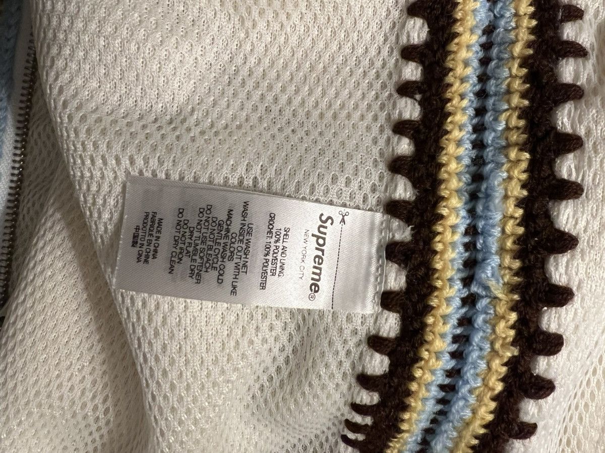 Supreme Supreme SS23 Crochet Edge Hooded Zip Up Top White XL Size US XL / EU 56 / 4 - 4 Thumbnail