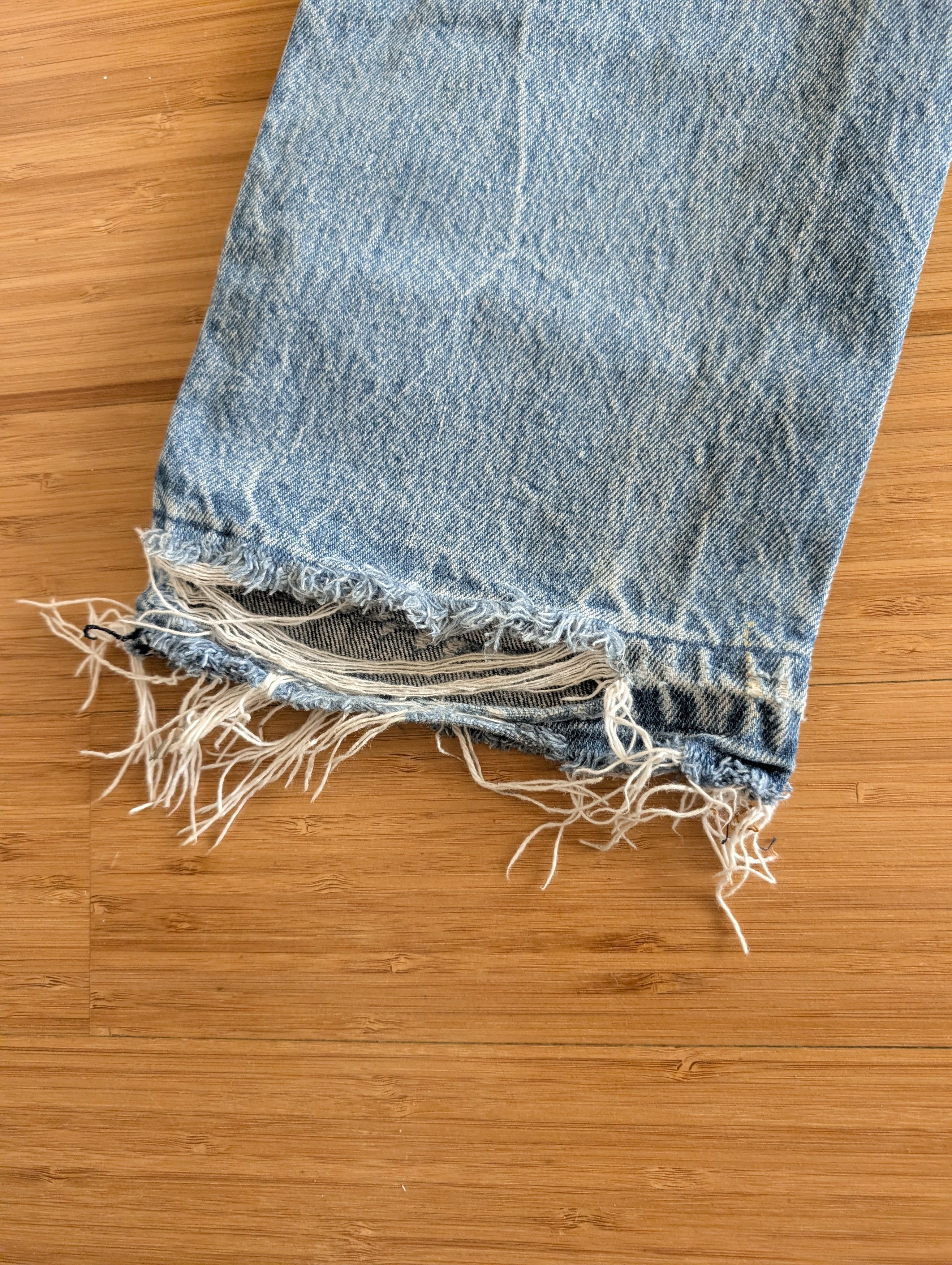 Levi's Helmut Lang Style Panted Denim, CRAZY DISTRESSING Size US 29 - 7 Thumbnail