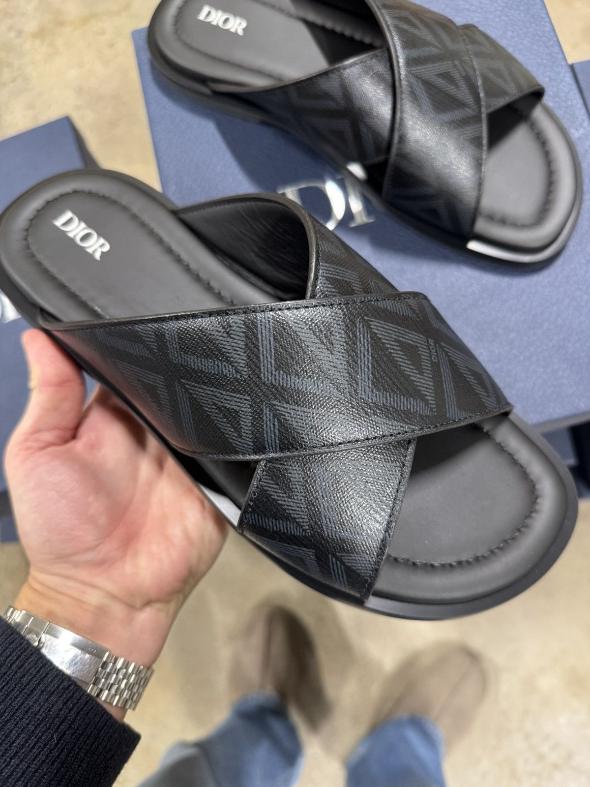 Dior Dior Diamond Leather Sandals NEW 1000$ Size US 7 / EU 40 - 2 Thumbnail