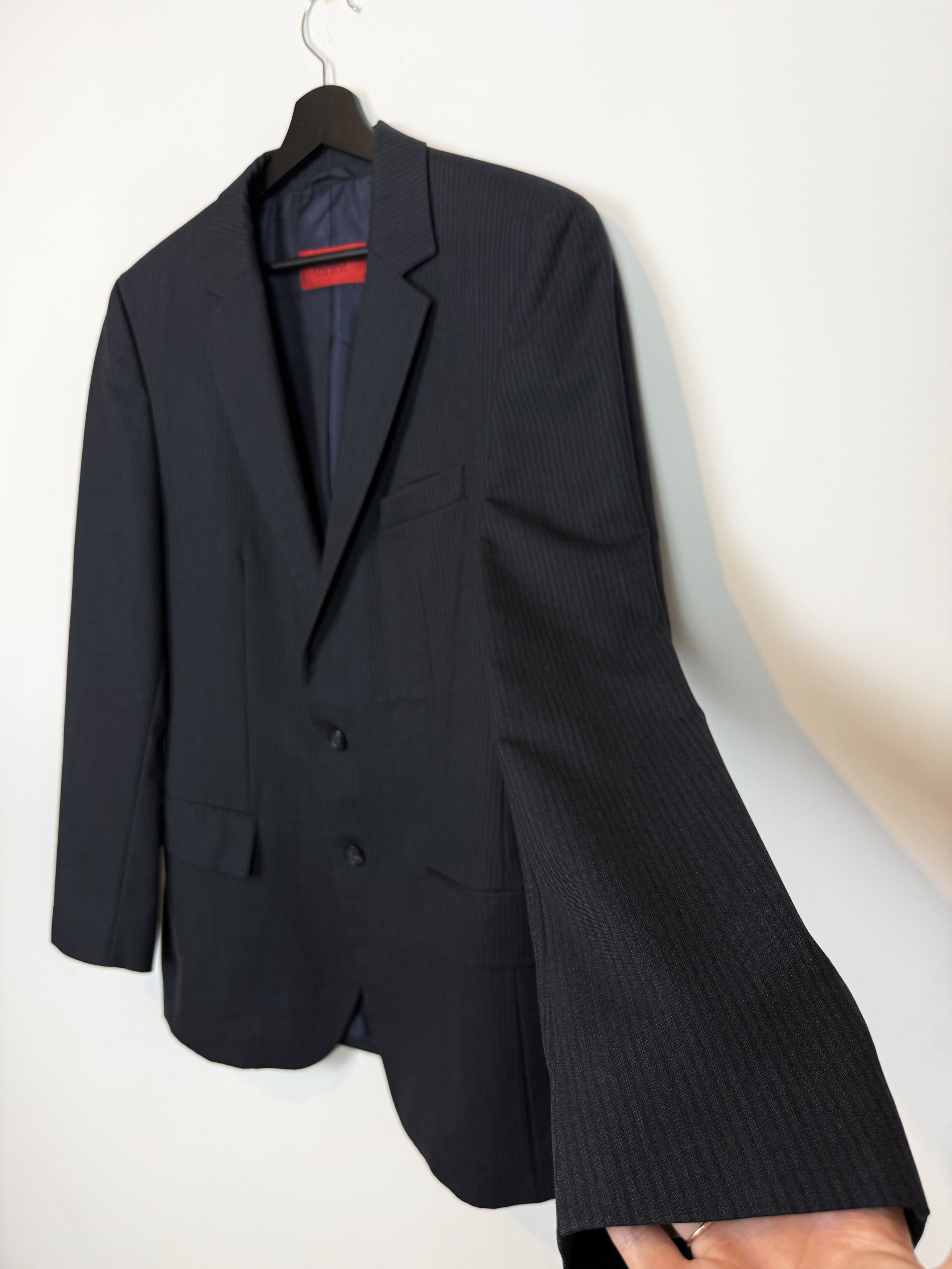 Hugo Boss Hugo Boss Aamon/Hago Men's Wool Striped Blazer Jacket Size 48S - 3 Thumbnail