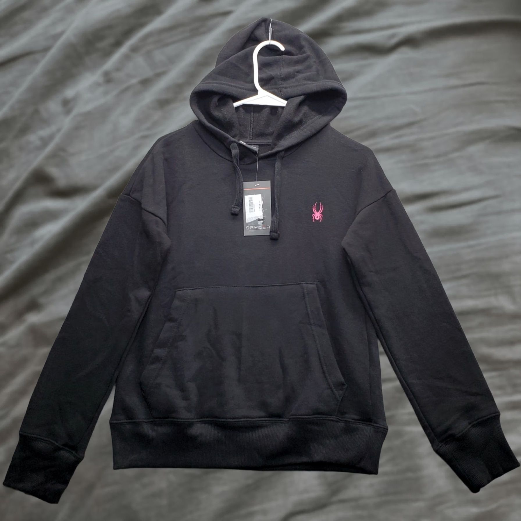 Spyder Spyder Womens Hoodie S Black Fleece Lined Kangaroo Pocket Pullover SPFFB585-001 Size S / US 4 / IT 40 - 1 Thumbnail