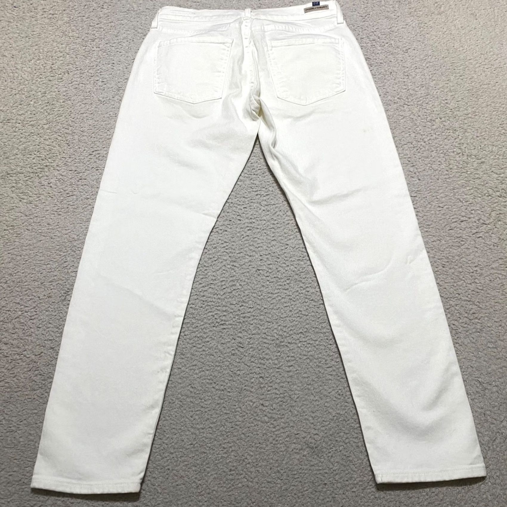 Citizens Of Humanity Citizen of Humanity Jeans Womens 26 White Lennox Boyfriend Straight Crop Jeans Size 26" / US 2 / IT 38 - 2 Thumbnail