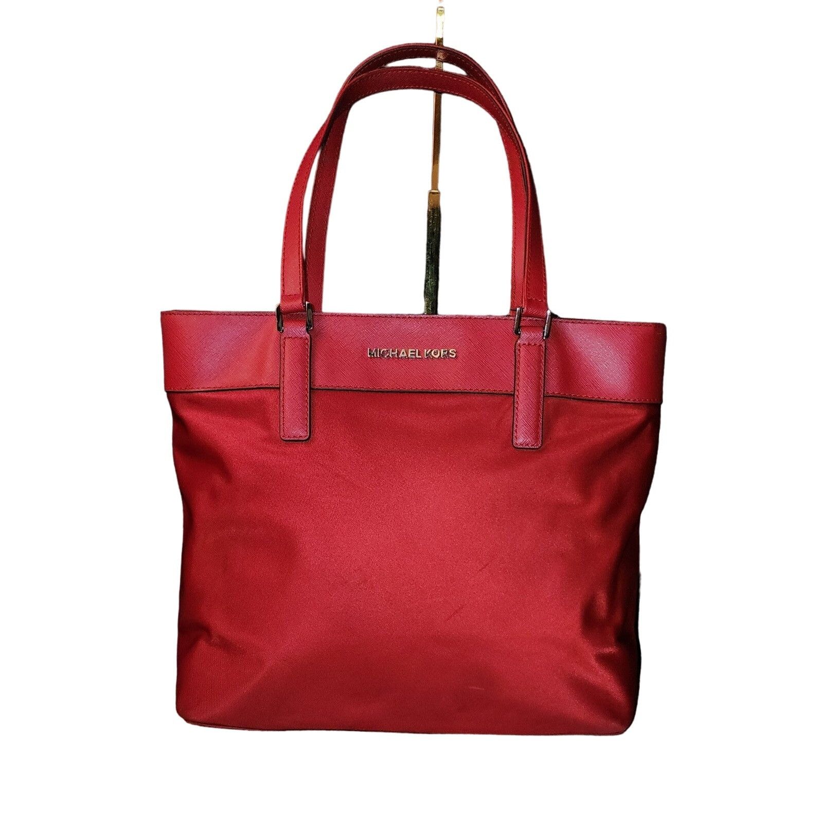 Michael Kors Michael Kors Small Top Nylon & Saffiano Leather Crimson Red. Size ONE SIZE - 2 Thumbnail