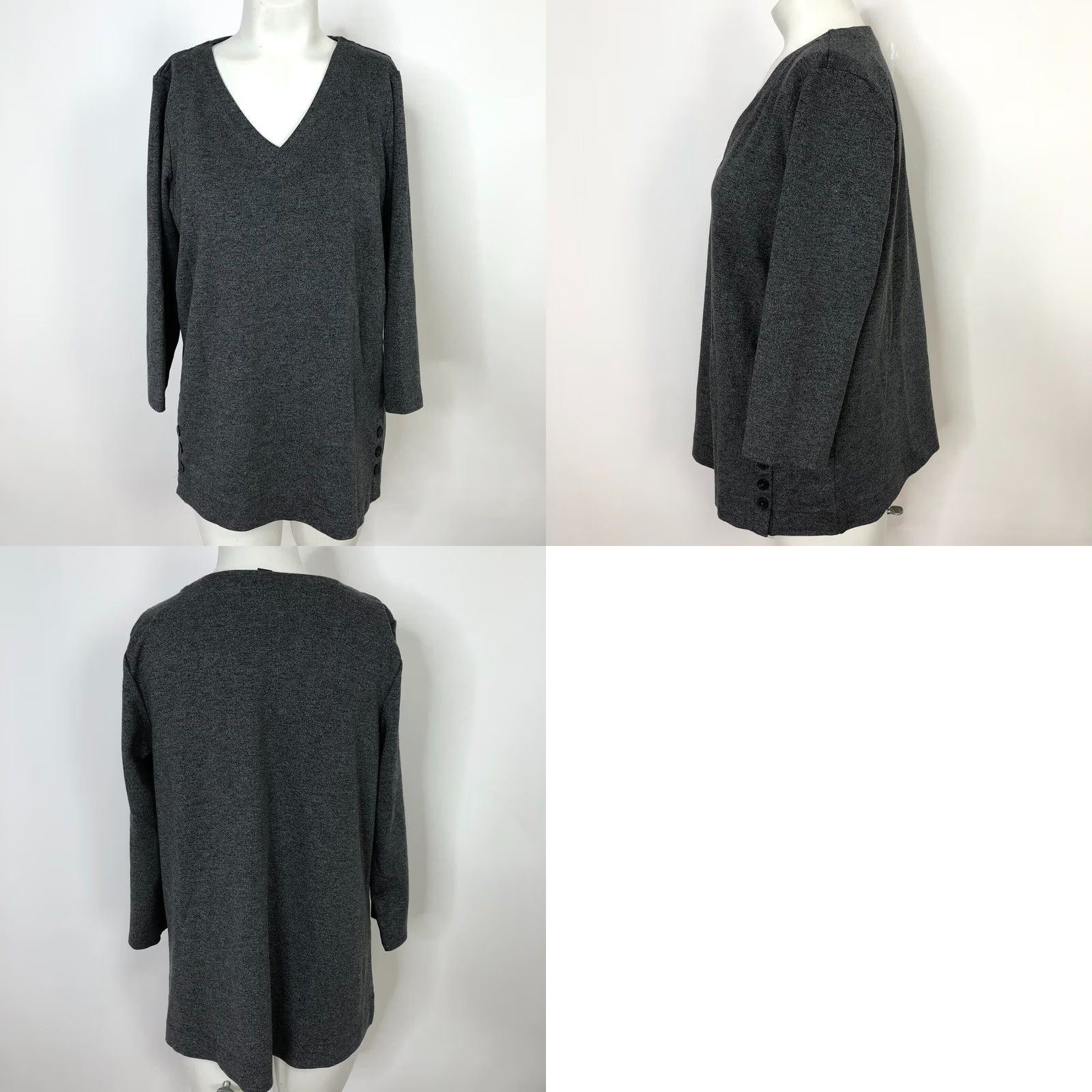J. Jill J.Jill Gray Rayon Pullover Long Sleeve Collection Top Blouse Small Size S / US 4 / IT 40 - 9 Thumbnail