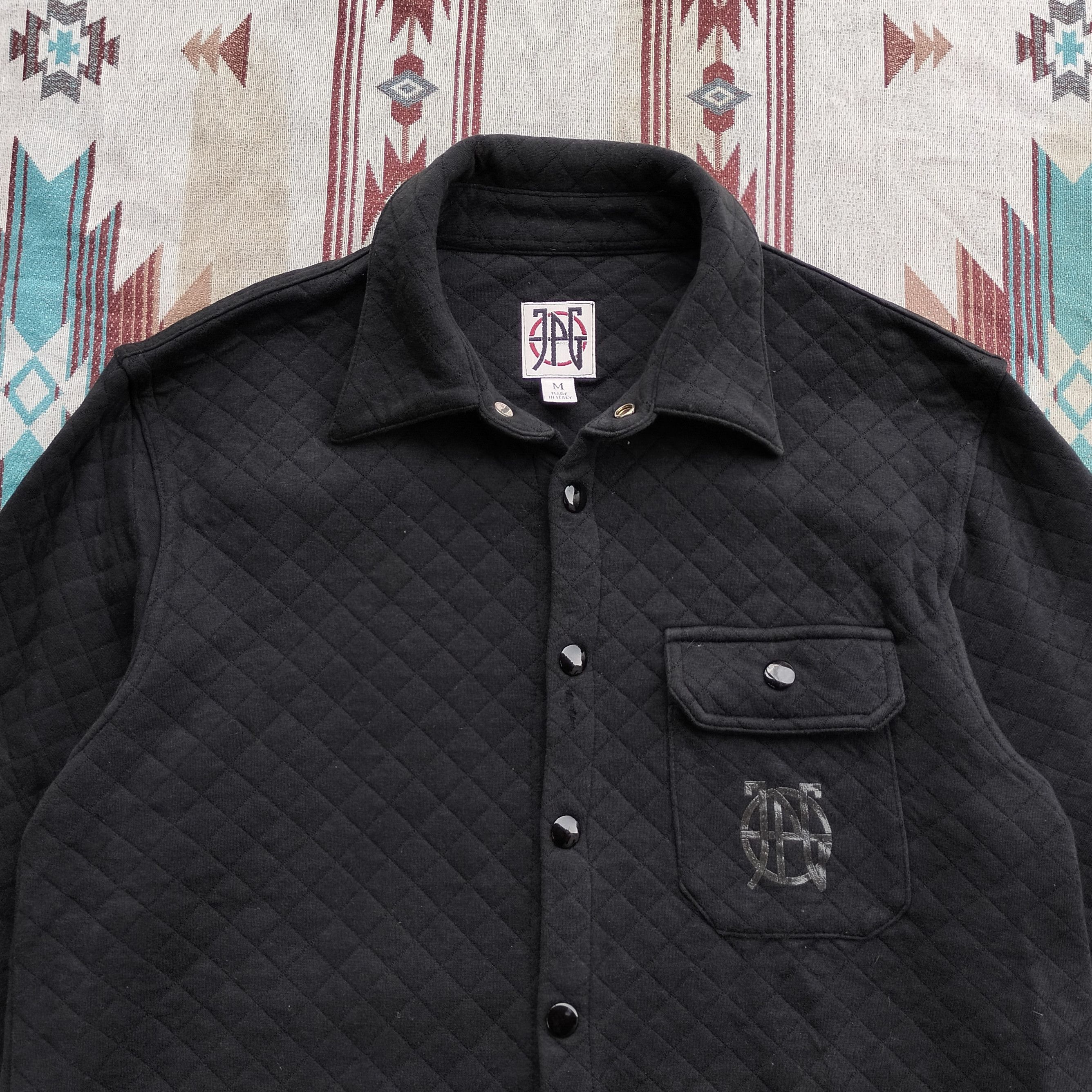 Jean Paul Gaultier JPG Black diamond stitch Ls shirt Size US M / EU 48-50 / 2 - 2 Thumbnail