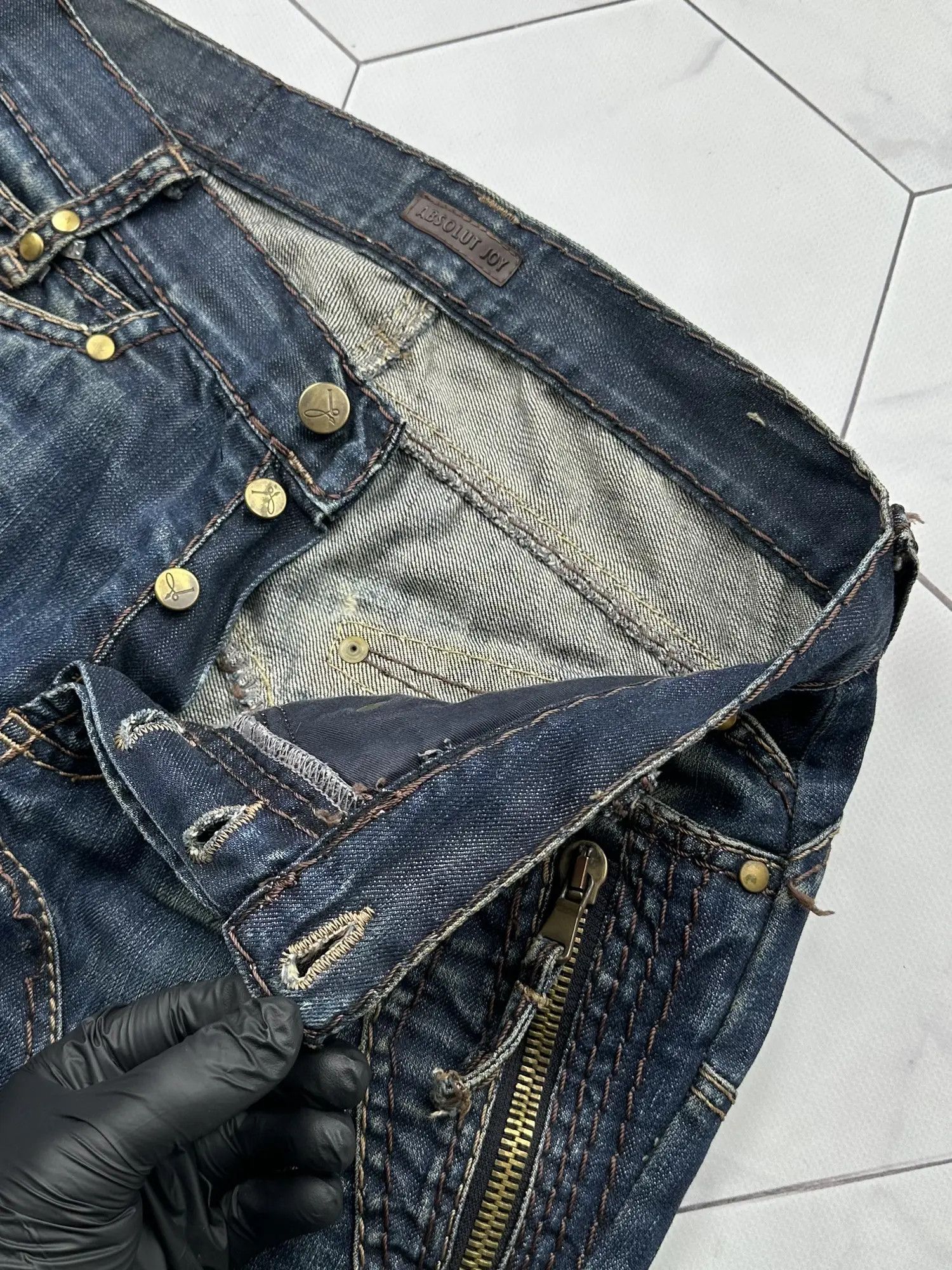 Absolut Joy Absolut Joy Faded Jeans With Zipped Pocket (B412) Size US 31 - 5 Thumbnail