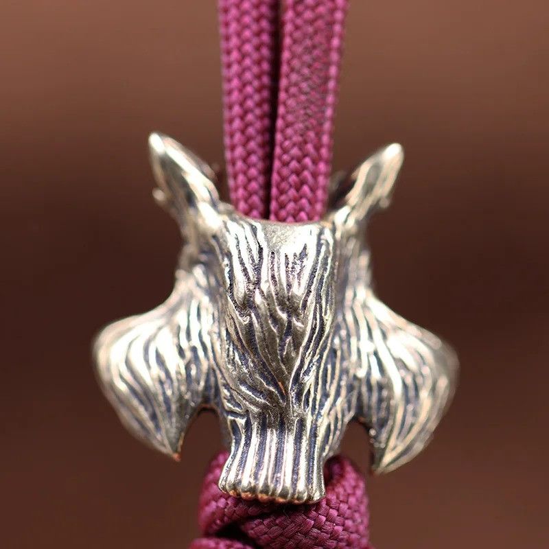 Handmade 3Pcs Animal Owl Knife Beads Paracord Bead Zipper Umbrella Size ONE SIZE - 3 Thumbnail