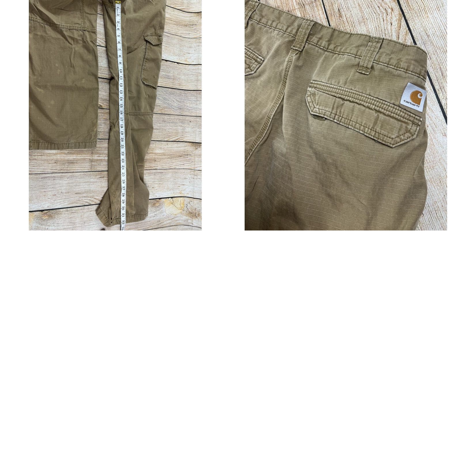 Carhartt VINTAGE Distressed Mens Carhartt Force Cargo Canvas Pants Khaki 36x32 Beige Workwear Pockets Mens Size US 36 / EU 52 - 8 Thumbnail