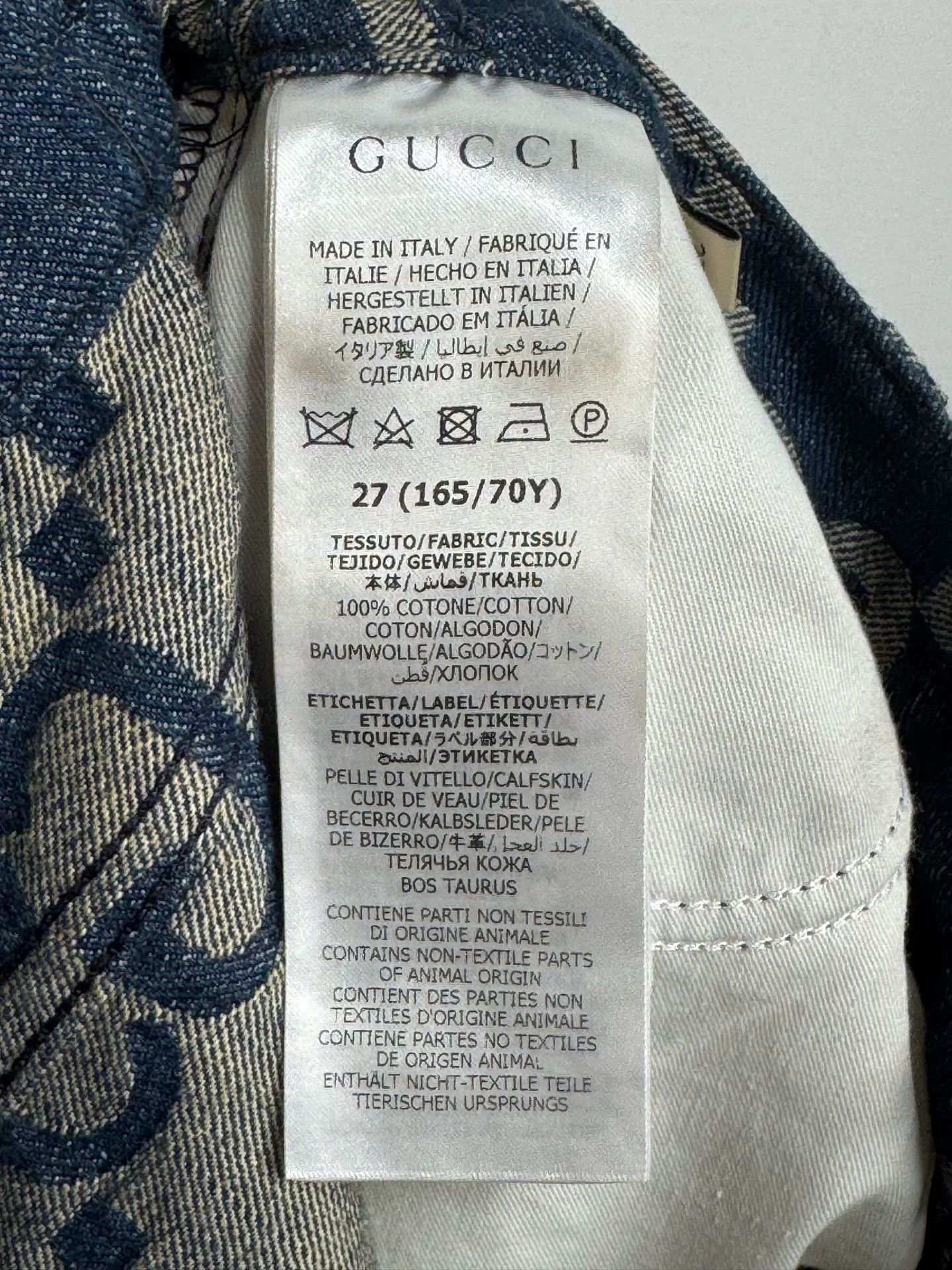 Gucci Gucci GG full logo denim jeans 27 Size 27" / US 4 / IT 40 - 8 Thumbnail