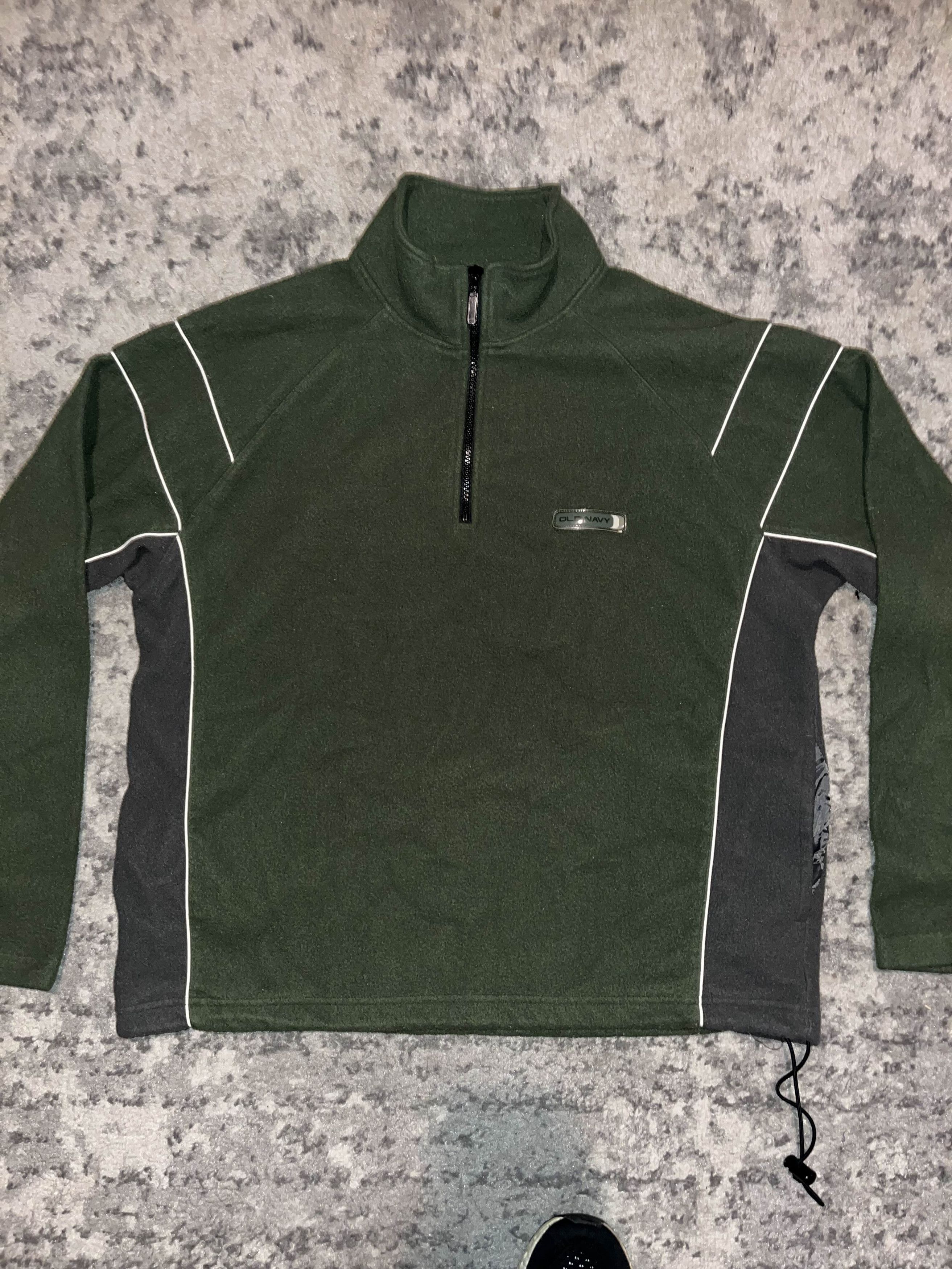 Old Navy Vintage Y2K Old Navy Fleece Quarter Zip Sweater Size US L / EU 52-54 / 3 - 3 Thumbnail