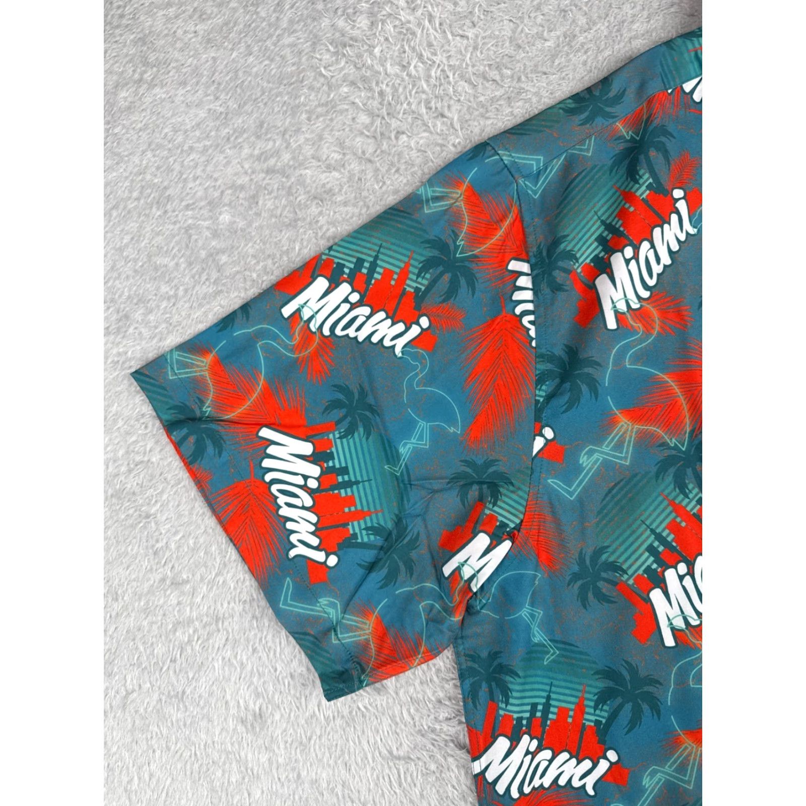 Vintage Dixxon Shirt Men 2XL Floral Blue Polyester Hawaiian 90s Party Casual Button-Up Size US XXL / EU 58 / 5 - 3 Thumbnail