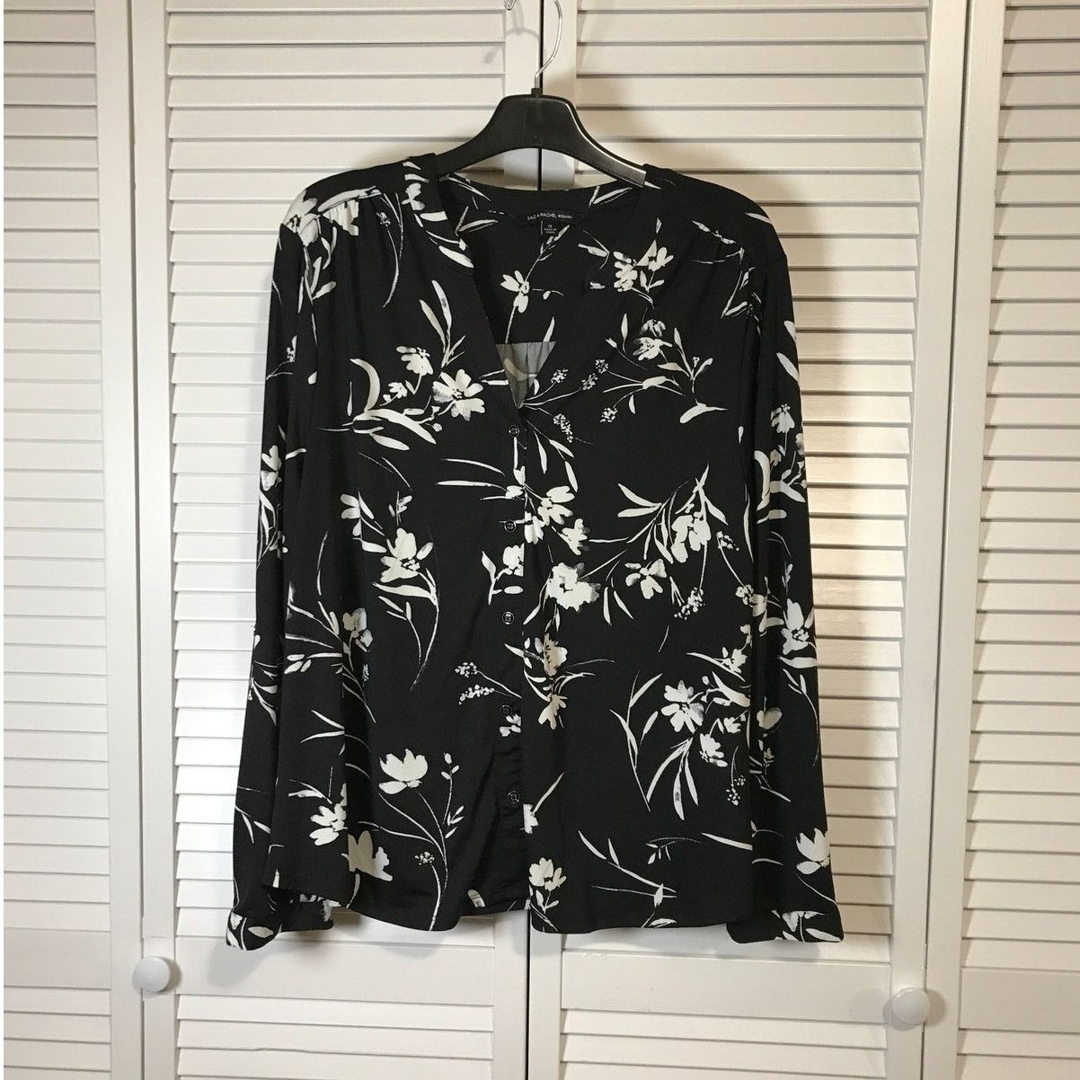 Other Zac & Rachel Floral V-neck Long Sleeve Blouse 1X Size XL / US 12-14 / IT 48-50 - 1 Thumbnail