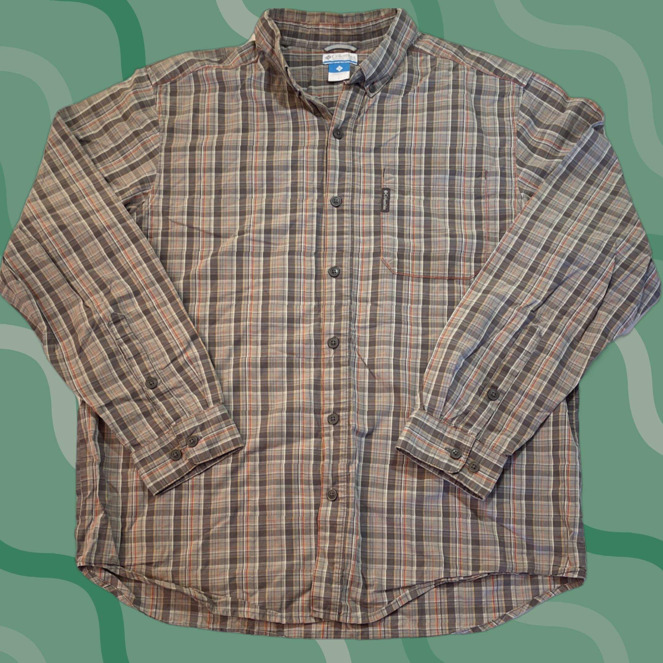 Vintage Columbia Shirt Plaid Button-Up Casual Knit Gray Long Sleeve Mens L Size US L / EU 52-54 / 3 - 1 Thumbnail