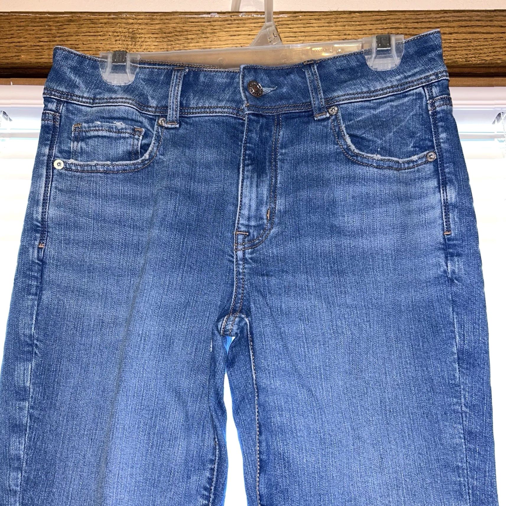 American Eagle Outfitters American Eagle Outfitters Kick Boot Jeans Women 8 Regular 30x32 Stretch Blue Coin Pockets Zipper Modern Size 30" / US 8 / IT 44 - 6 Thumbnail
