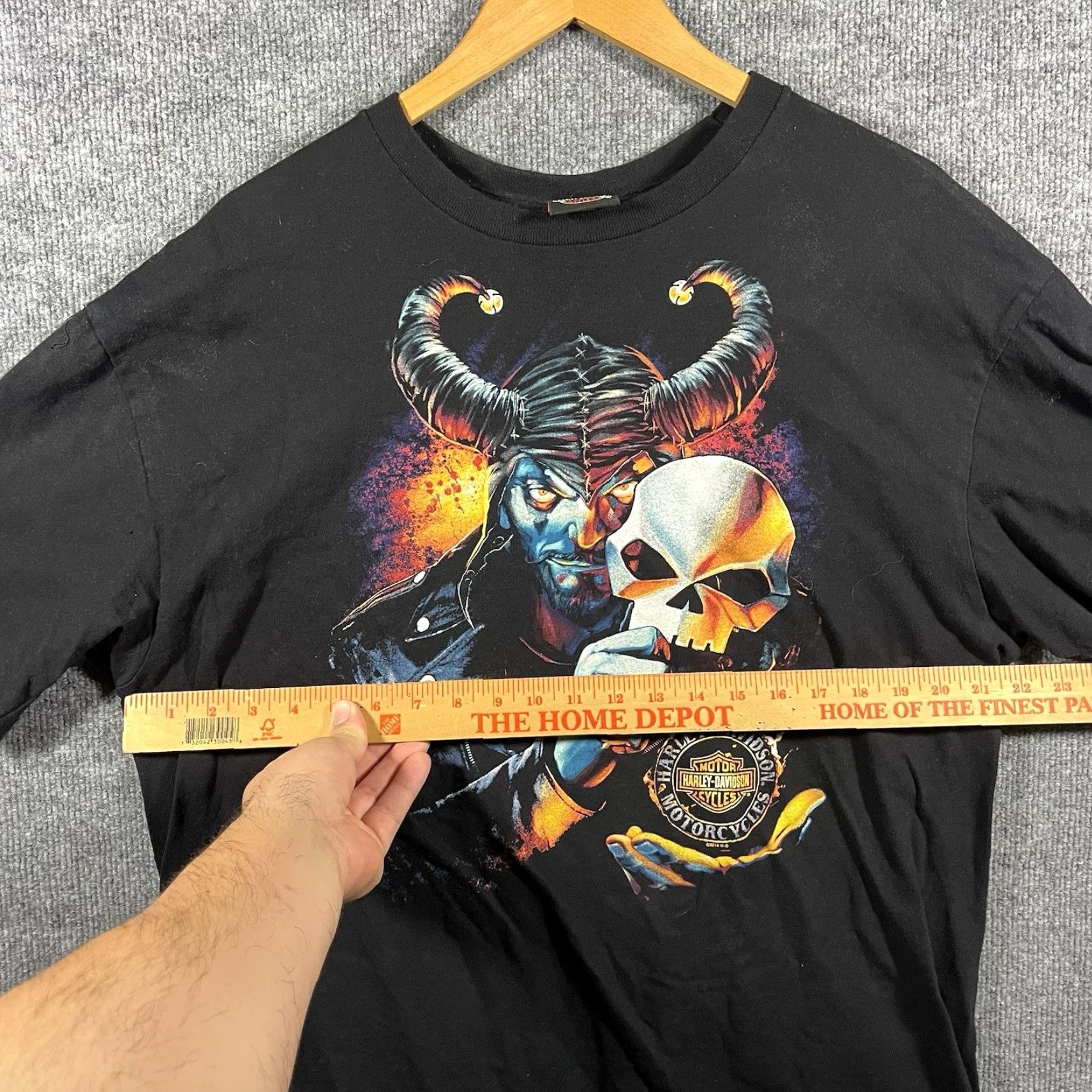 Harley Davidson VINTAGE Harley-Davidson T-Shirt XL Joker Jester Horror Clown Flames Y2K California Men Crew Neck Short Sleeve Black Cotton Hanes Beefy-T Size US XL / EU 56 / 4 - 6 Thumbnail