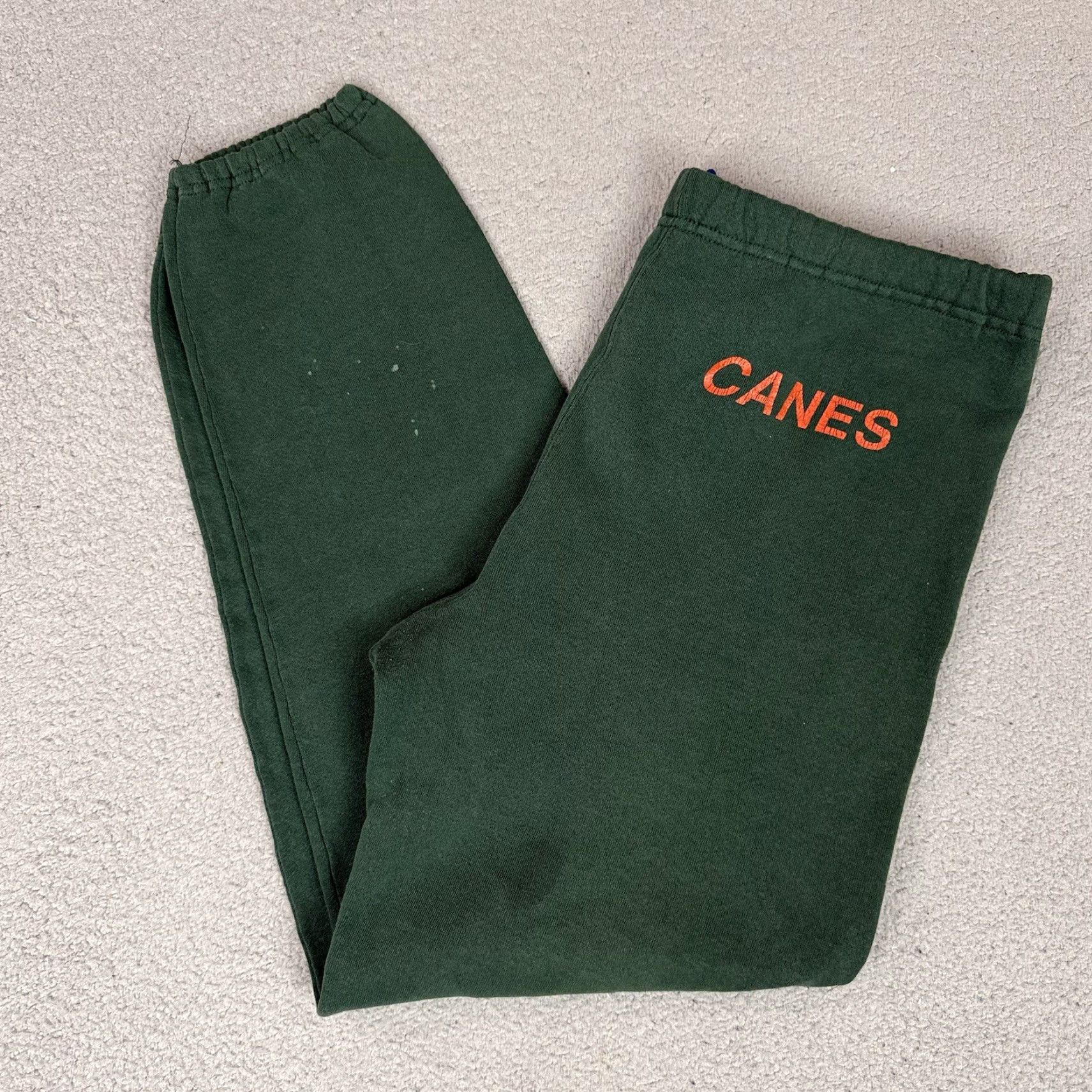 Russell Athletic VINTAGE Russell Athletic Sweatpants Adult M Green Miami Hurricanes 80s Retro Sports Mens Size US 31 - 2 Thumbnail